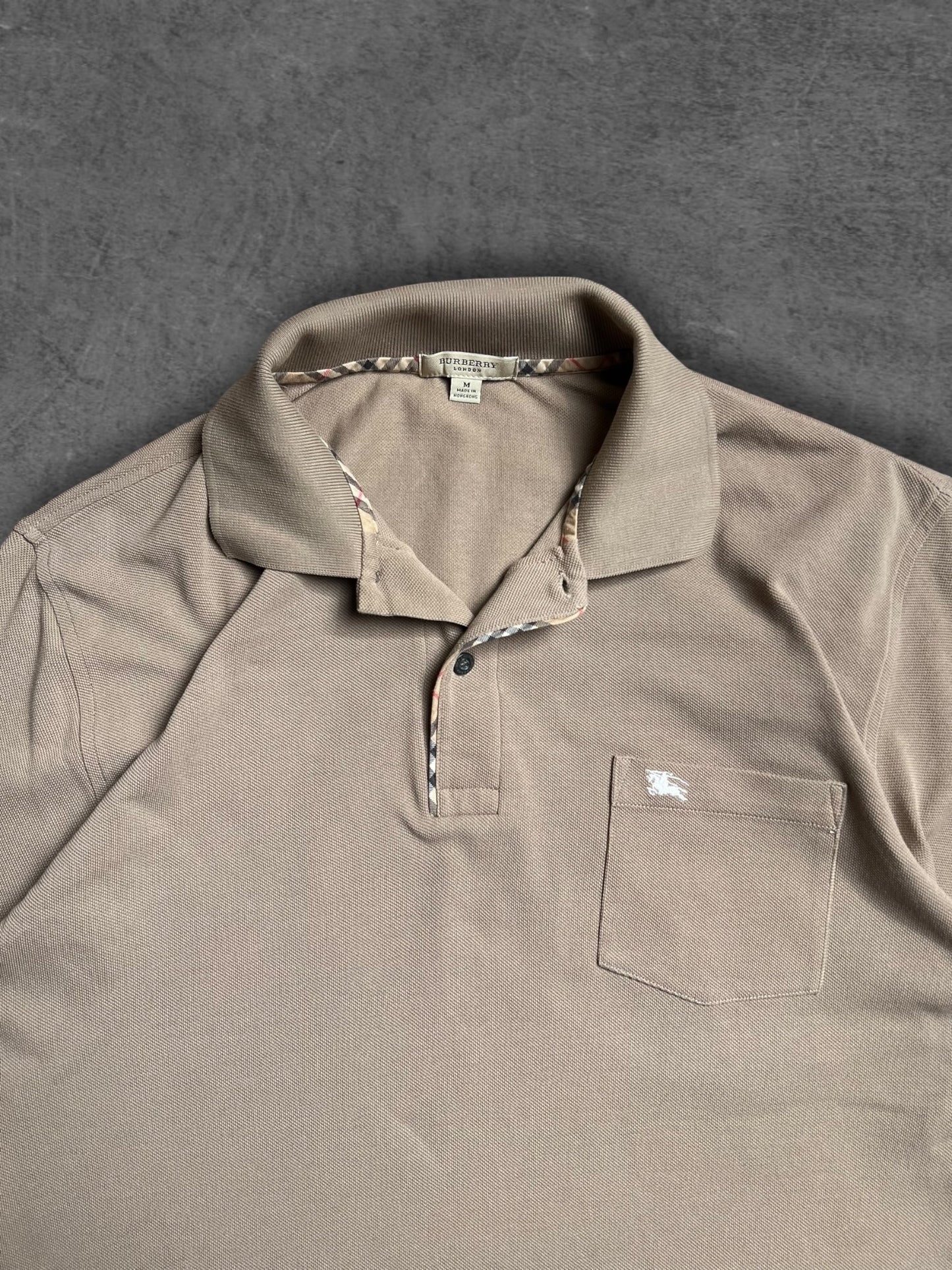 BURBERRY FULL SLEEVE CLASSIC BEIGE POLO