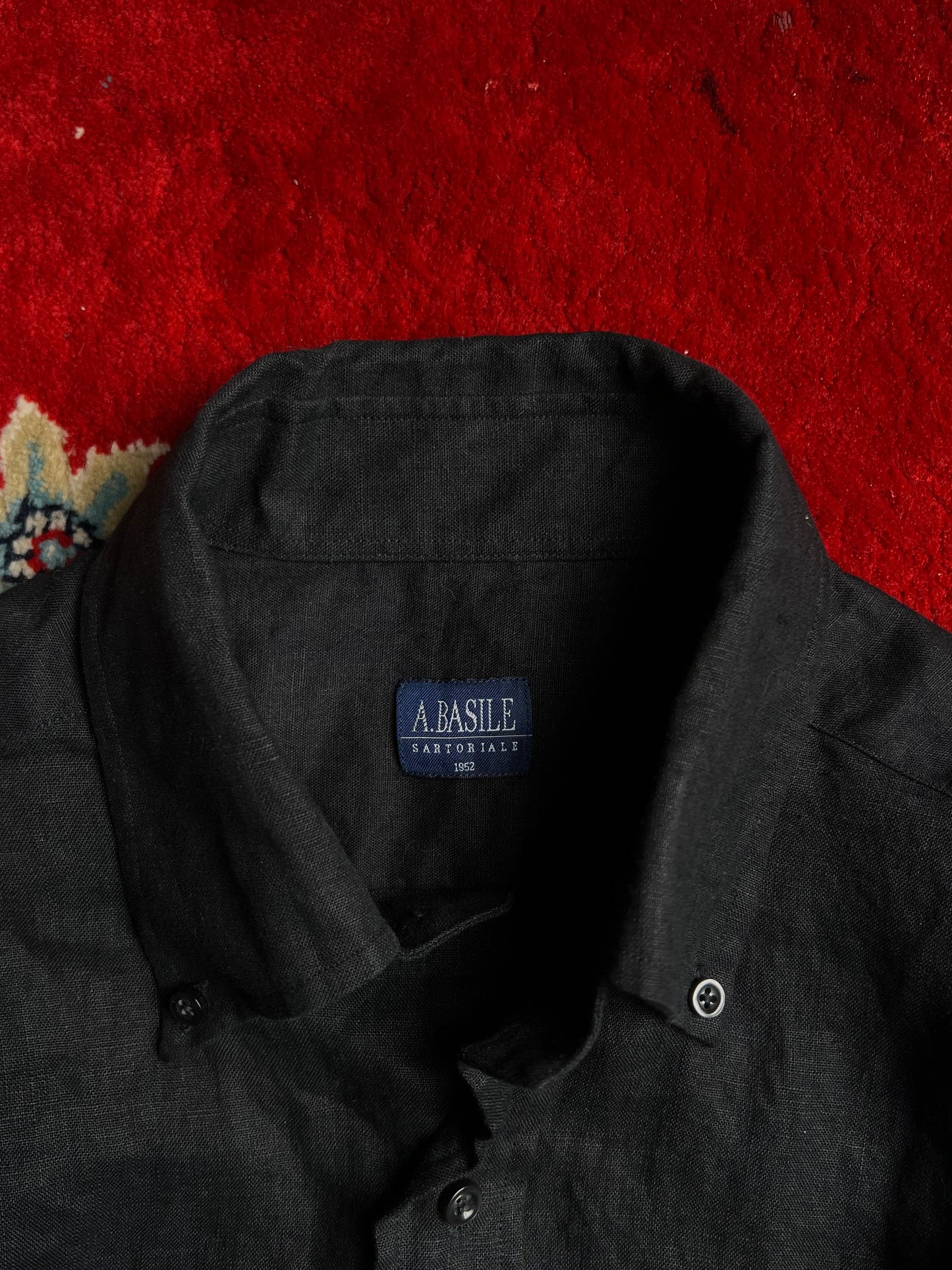 A.BASILE LINEN BUTTON DOWN SHIRT
