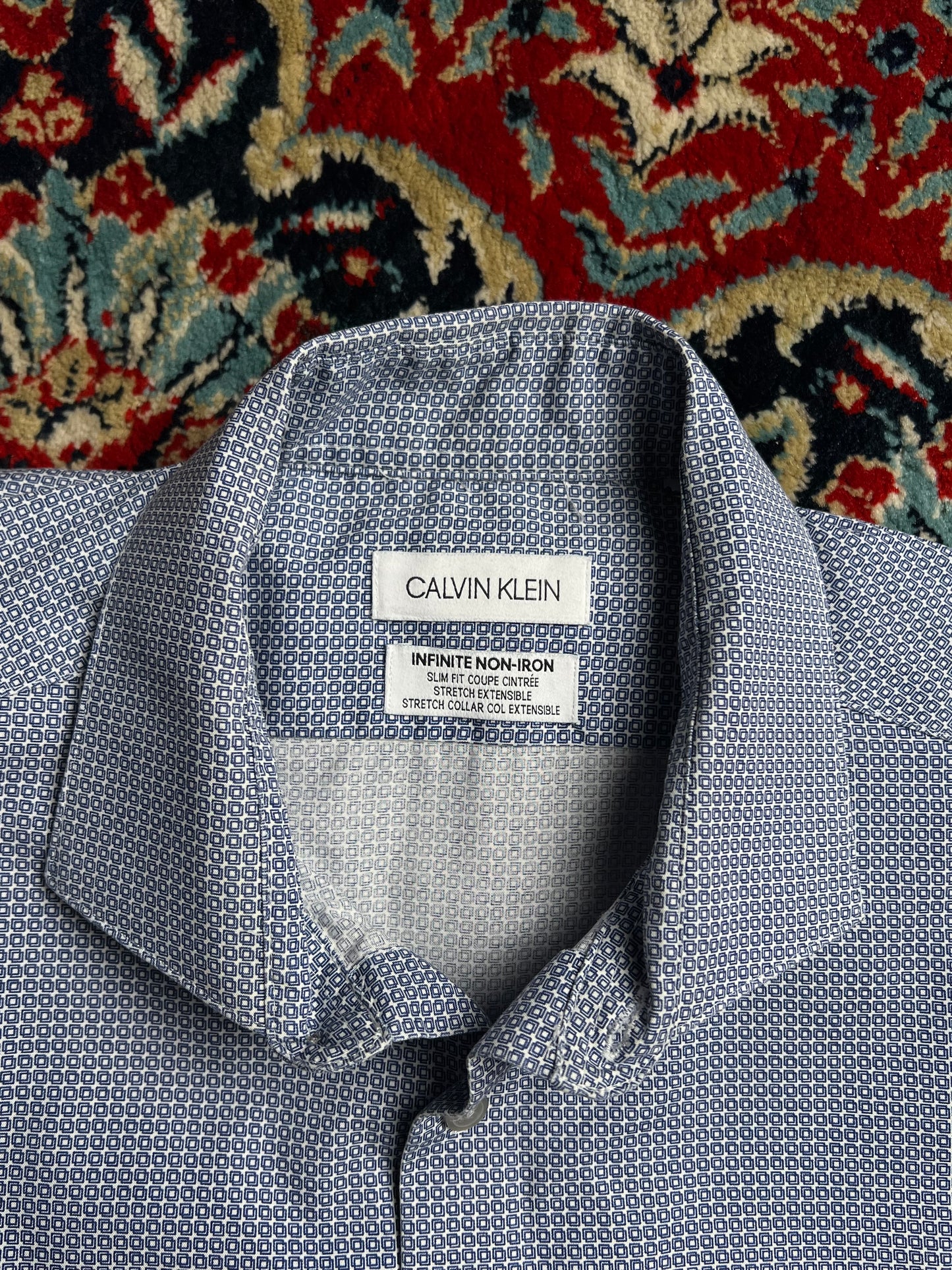 CALVIN KLIEN PRINTED FORMAL SHIRT