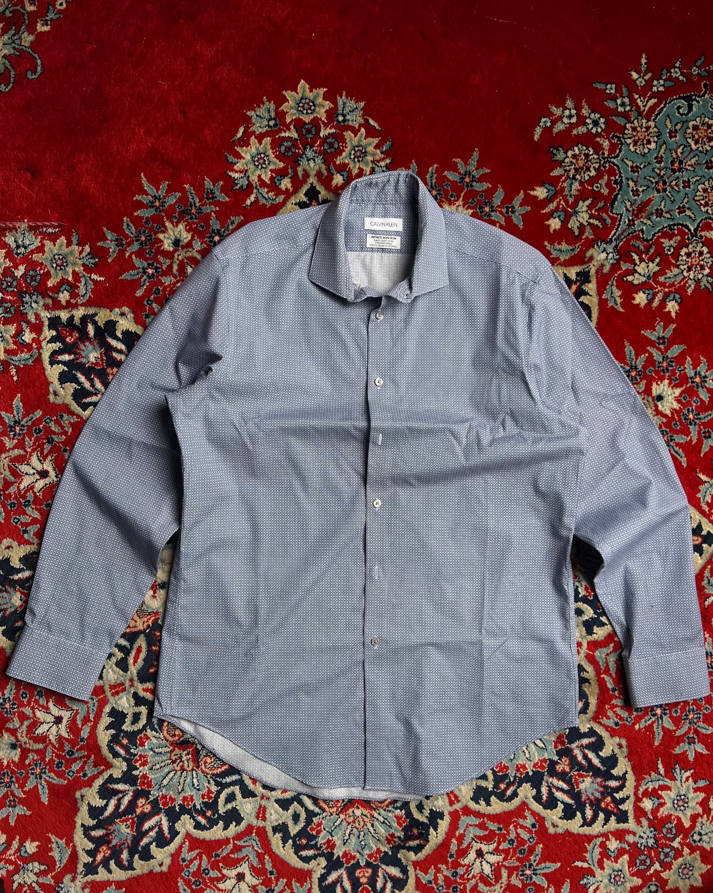 CALVIN KLIEN PRINTED FORMAL SHIRT