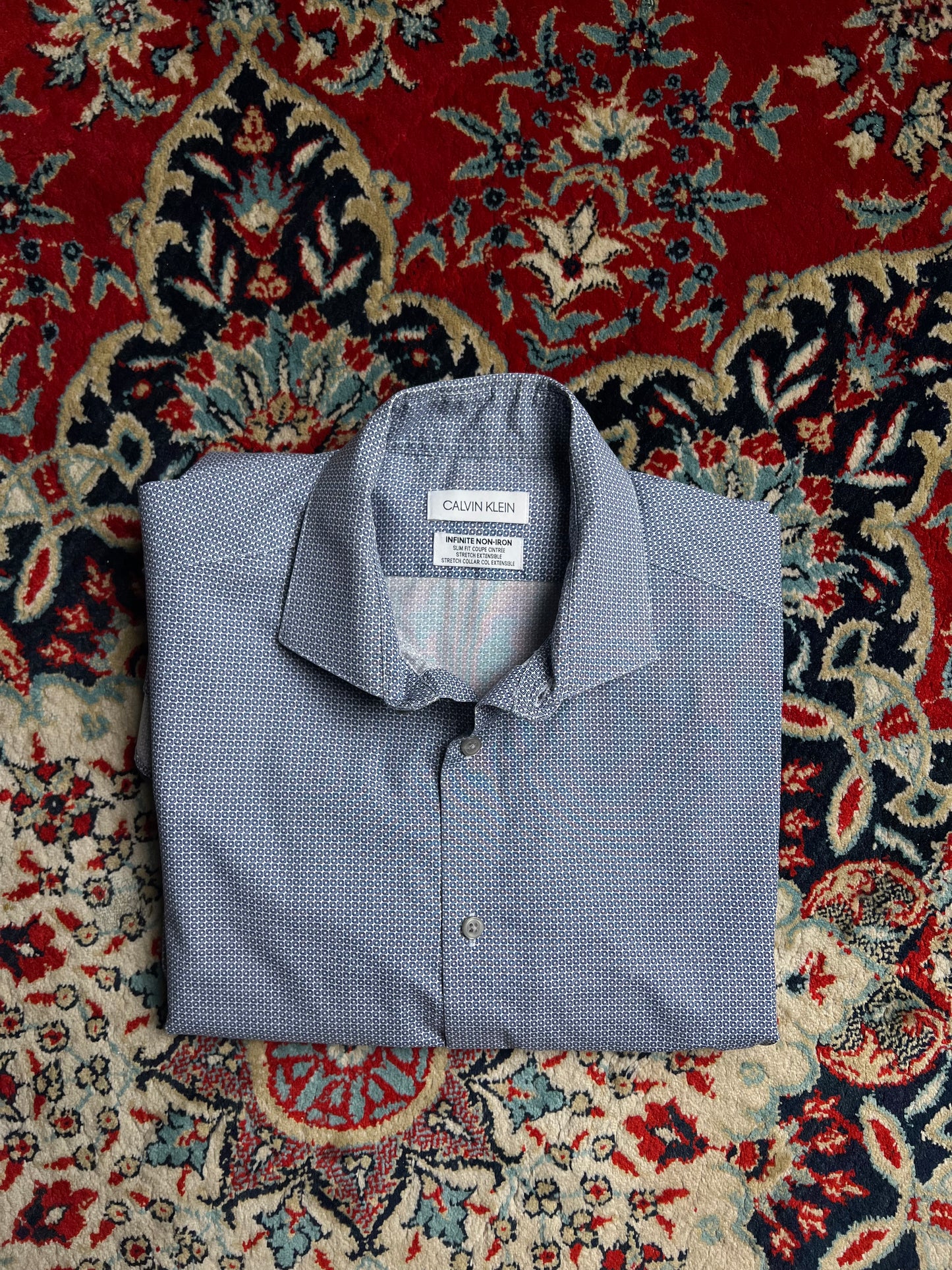CALVIN KLIEN PRINTED FORMAL SHIRT