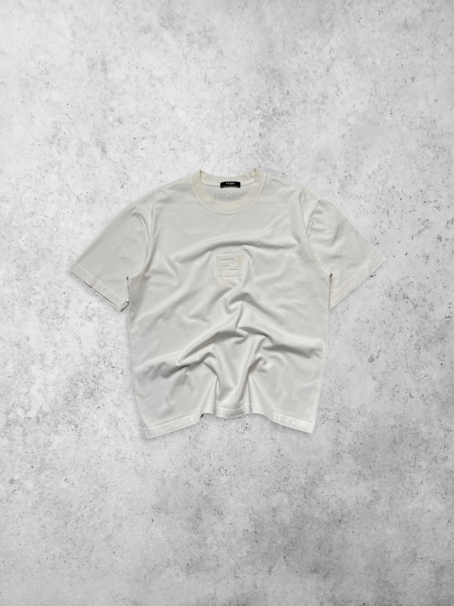 FENDI Embroidered Logo Heavyweight Tee