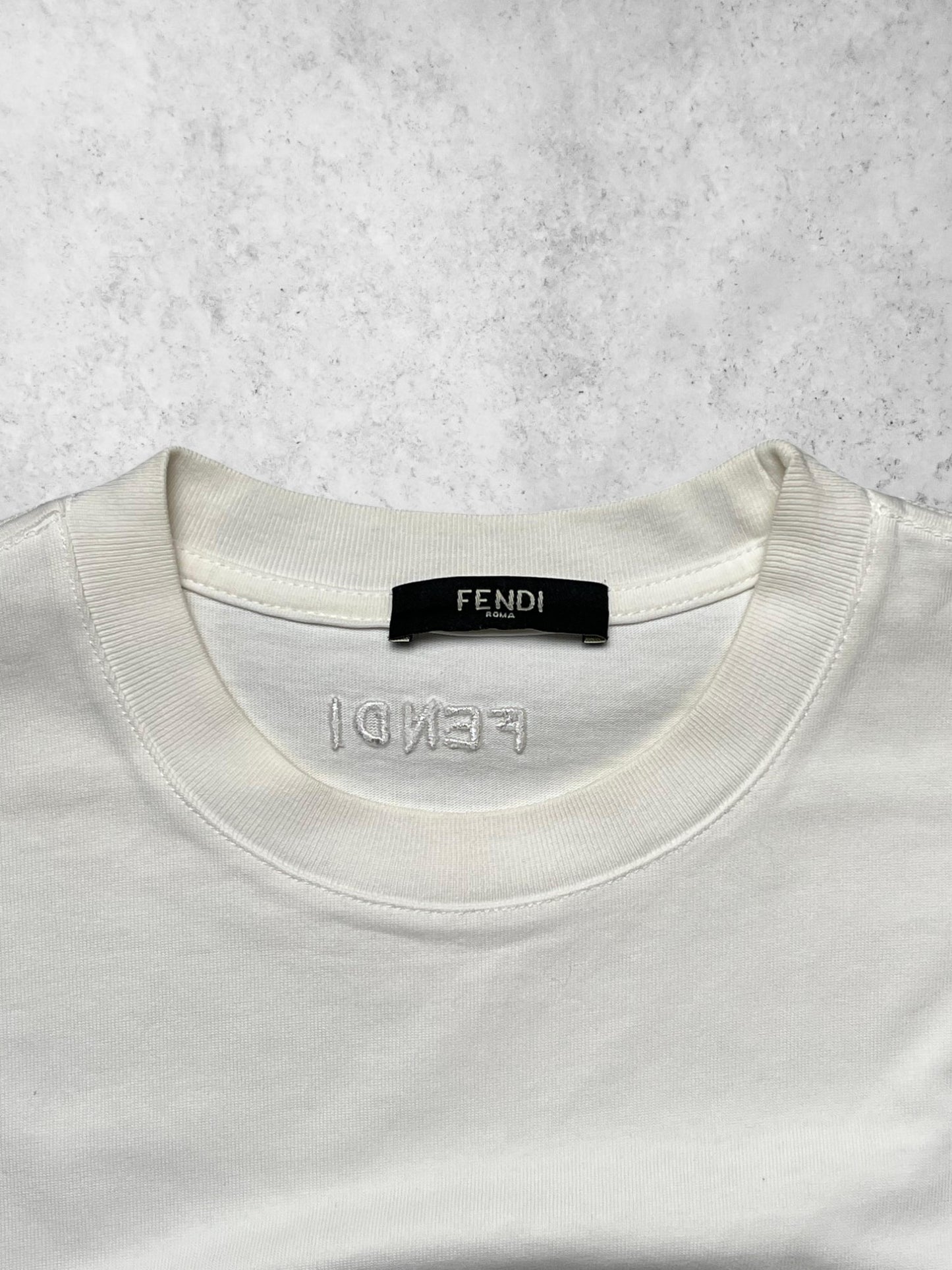 FENDI Embroidered Logo Heavyweight Tee