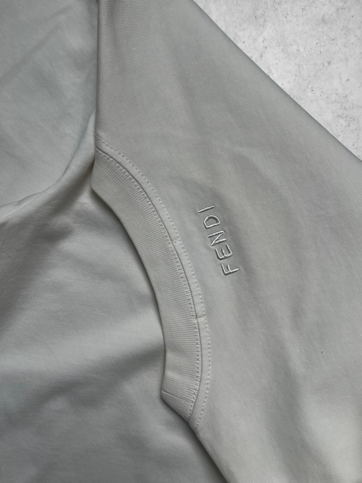 FENDI Embroidered Logo Heavyweight Tee
