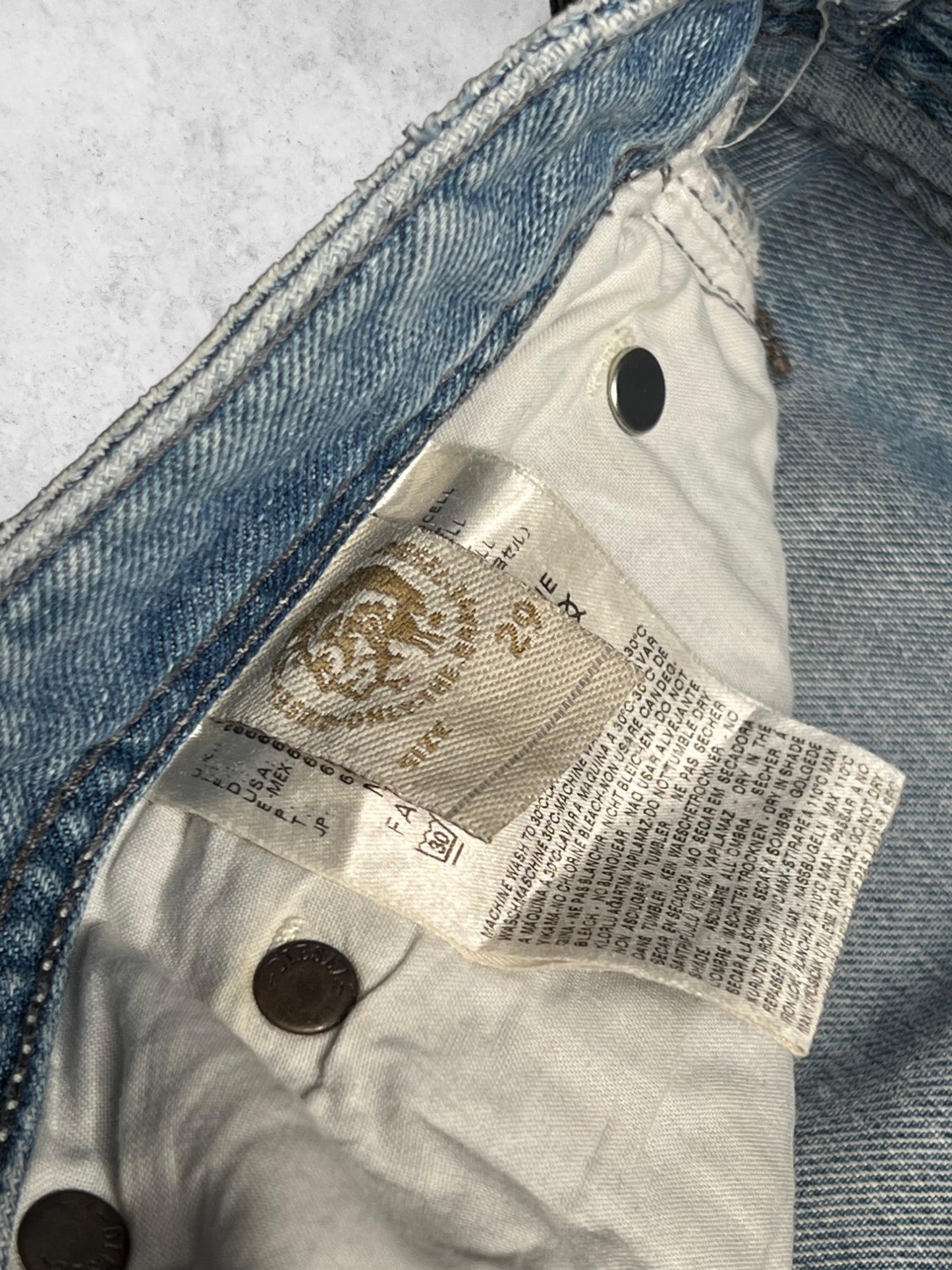 DIESEL Light Washed ZATINY Boot-Cut Denim Pants