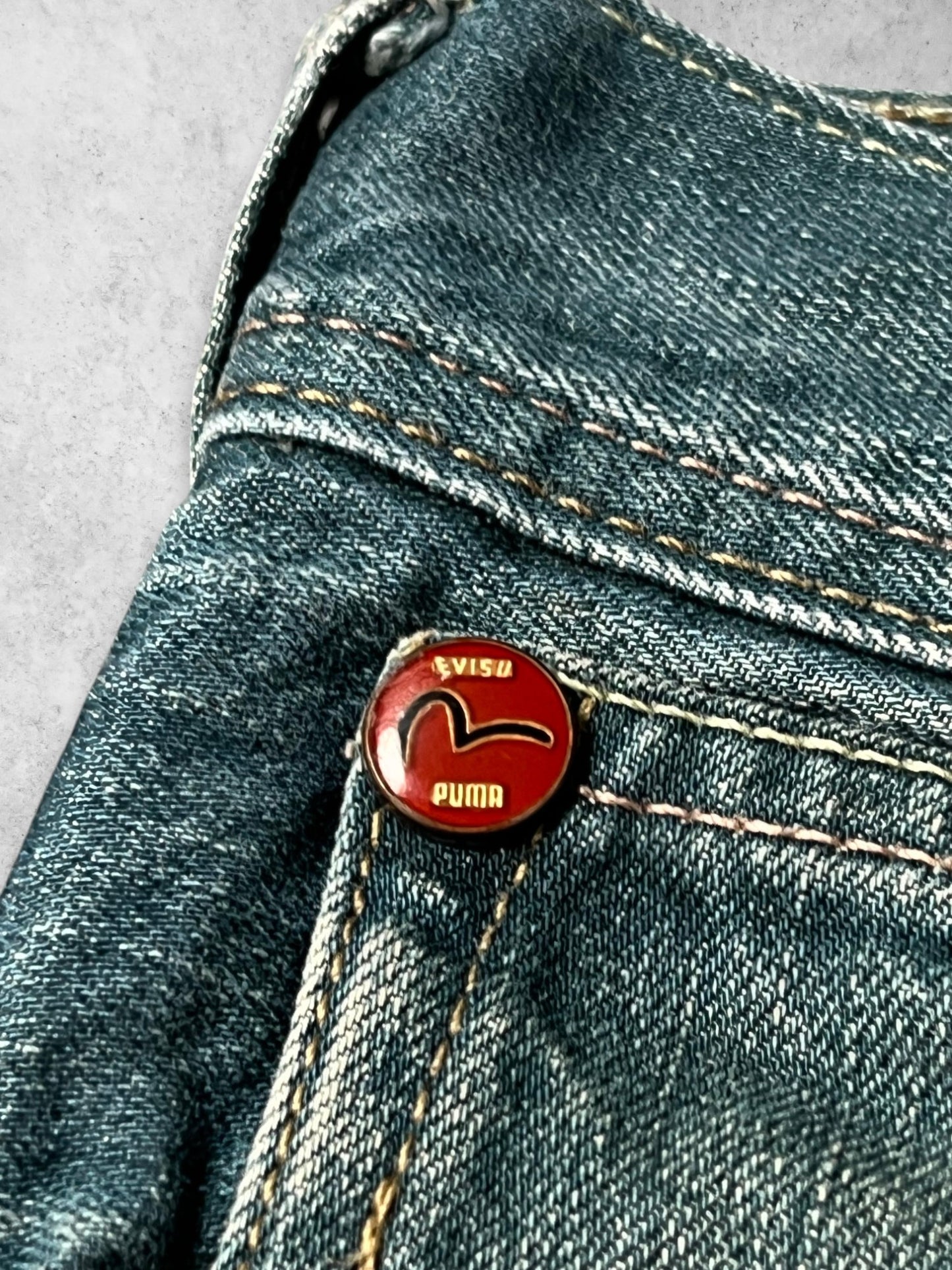EVISU X PUMA (COLLAB) Straight Fit Denim Pants GRAIL FIND!!