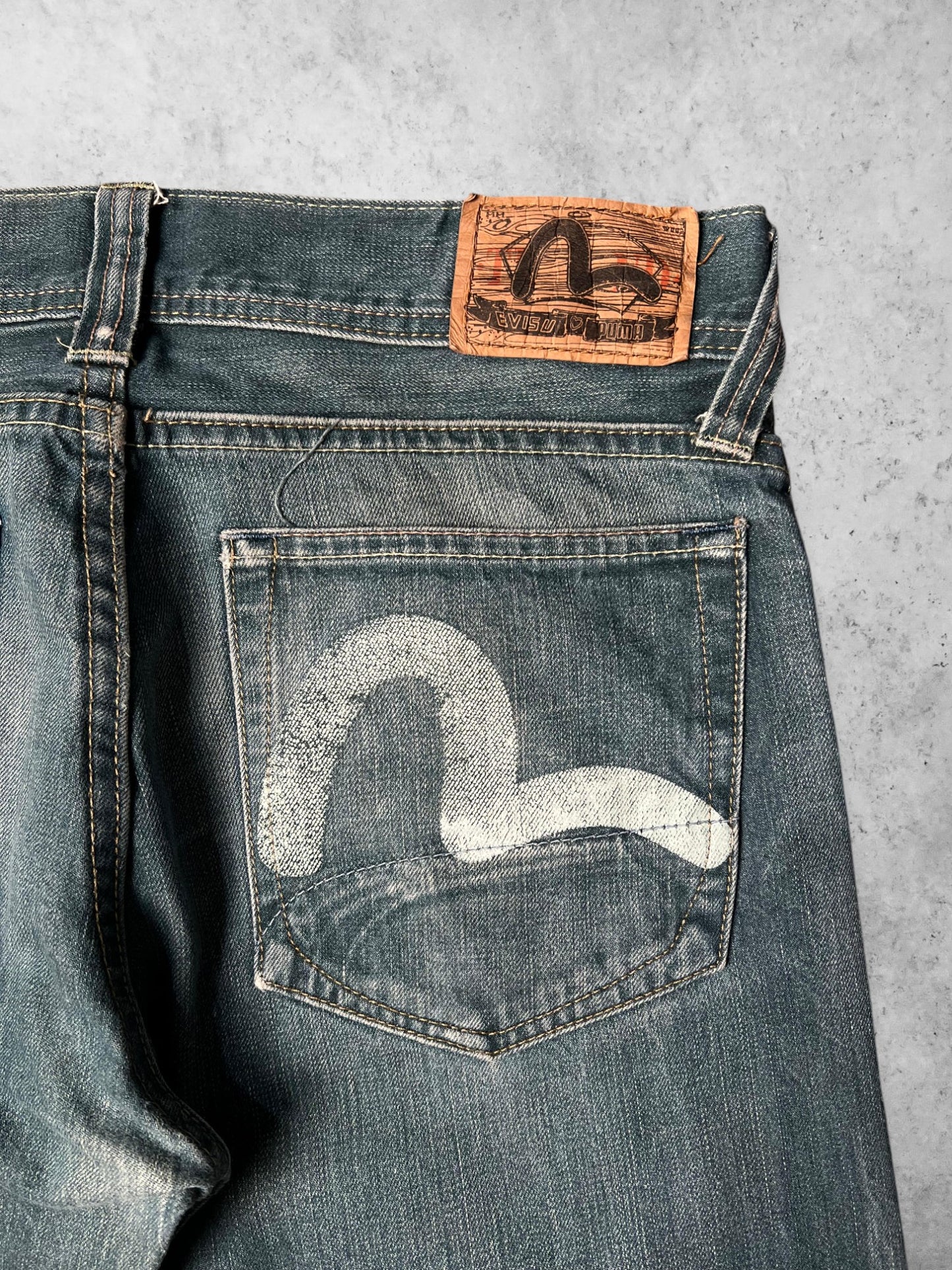 EVISU X PUMA (COLLAB) Straight Fit Denim Pants GRAIL FIND!!