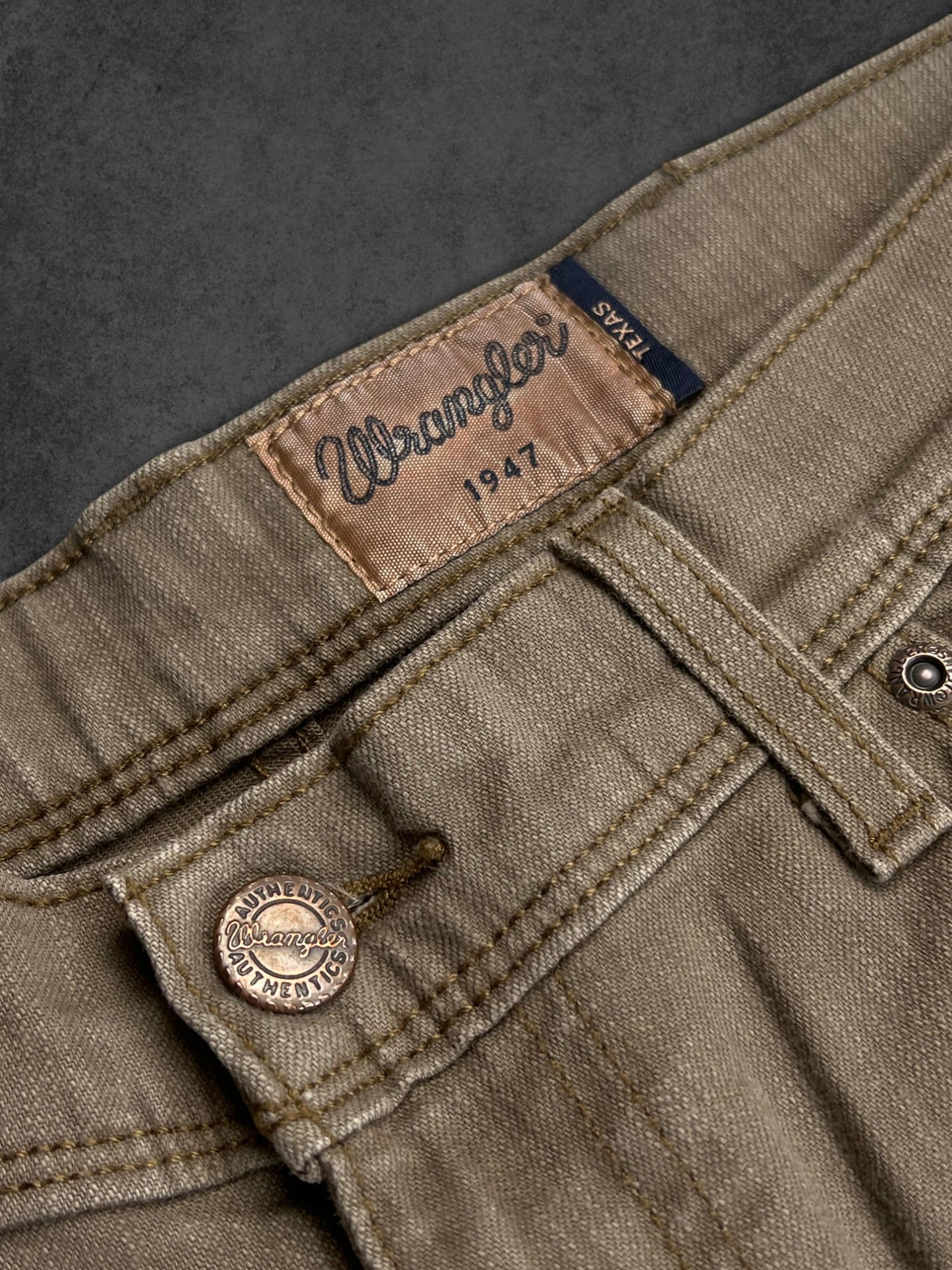WRANGLER STRAIGHT FIT BROWN DENIM PANTS