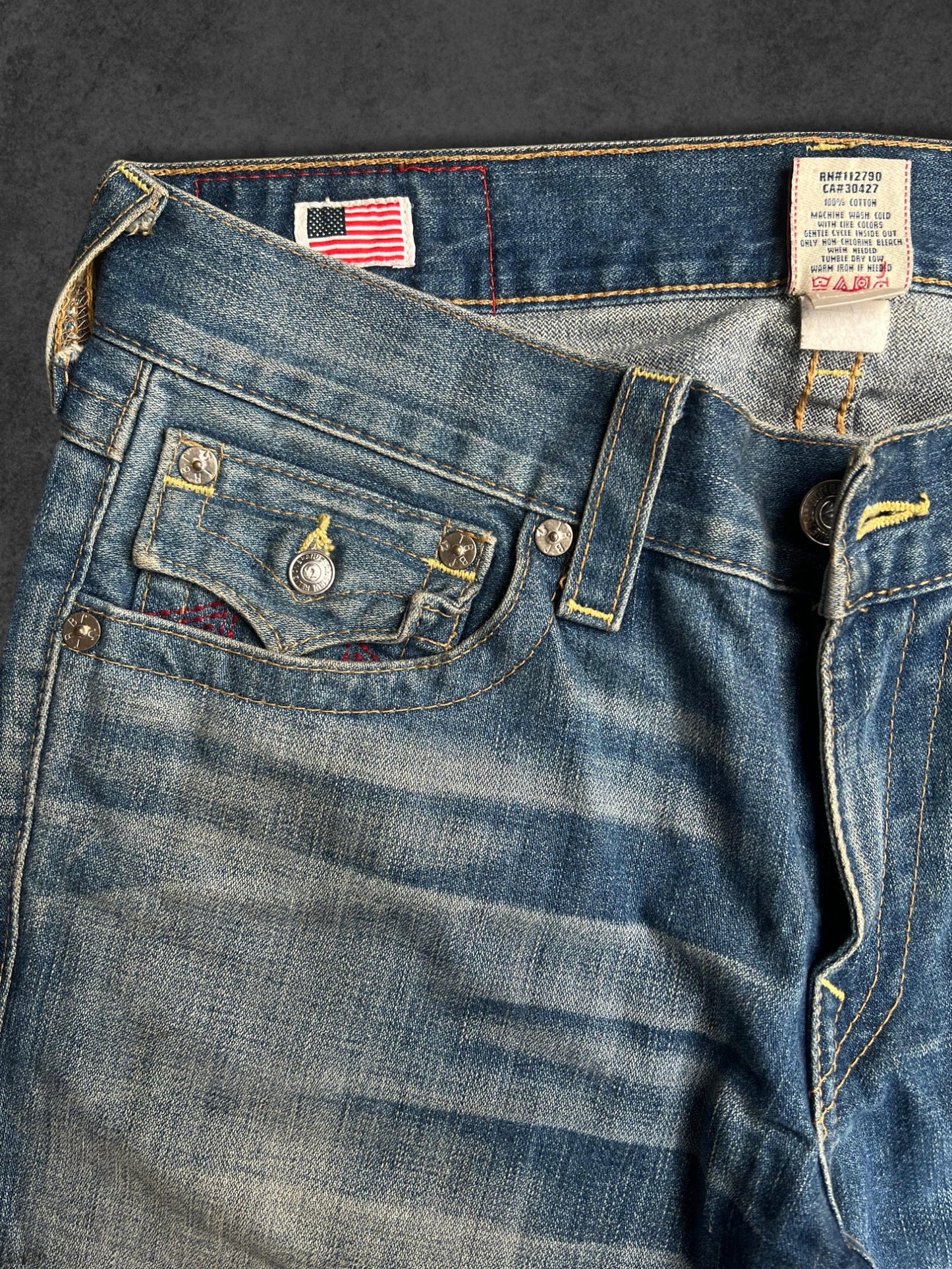 TRUE RELIGION RELAXED/BAGGY DENIM PANTS