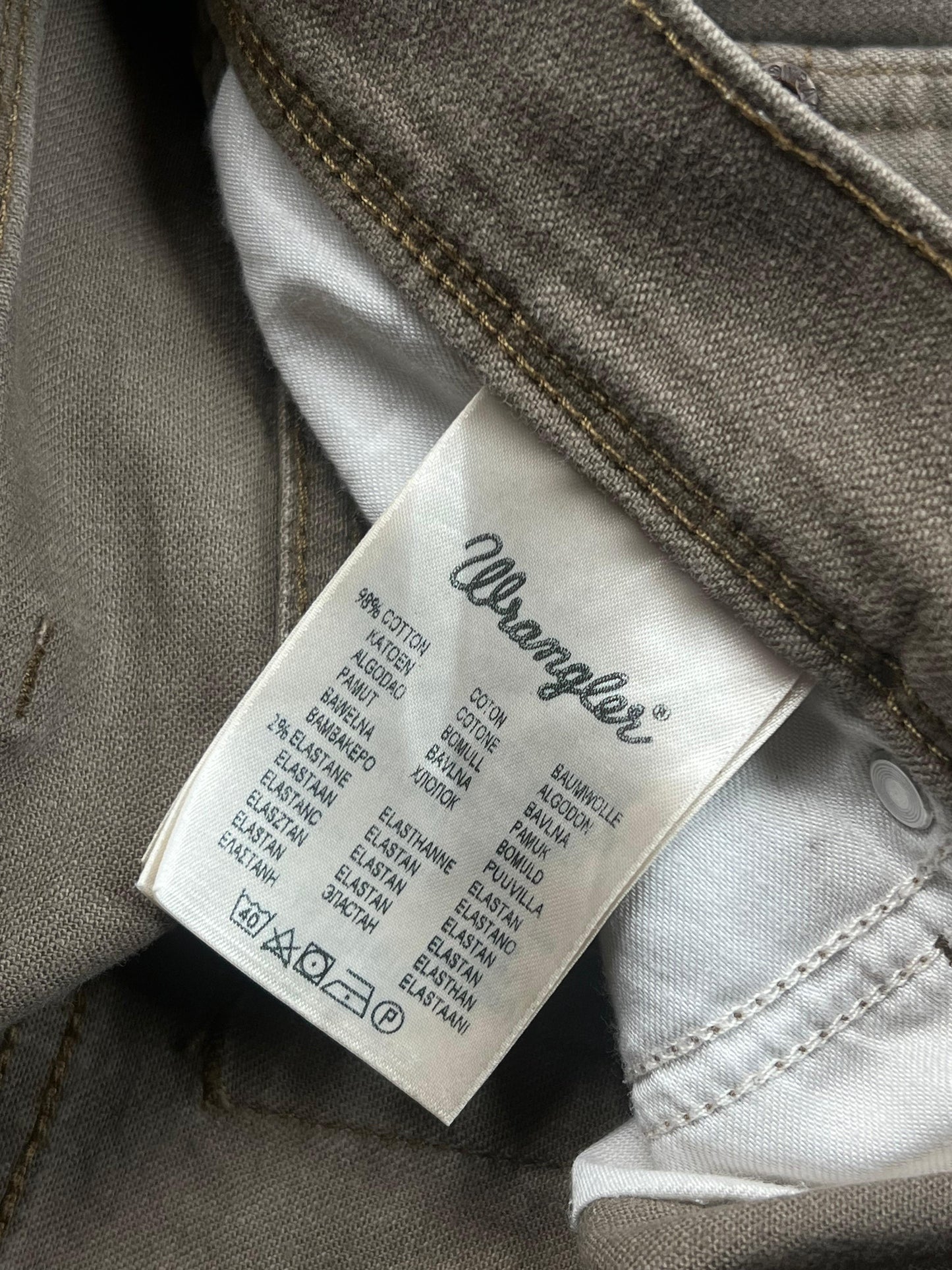 WRANGLER STRAIGHT FIT BROWN DENIM PANTS