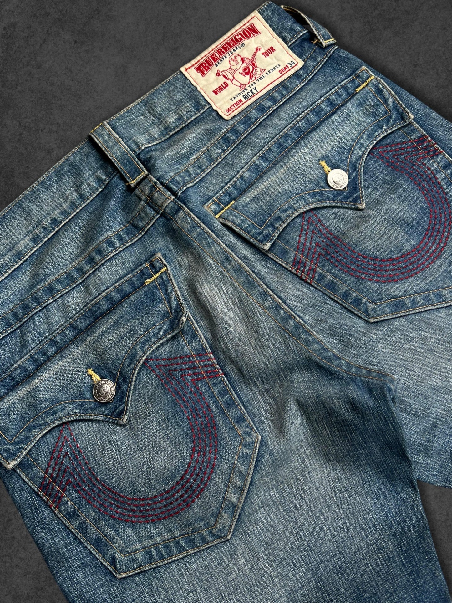 TRUE RELIGION RELAXED/BAGGY DENIM PANTS