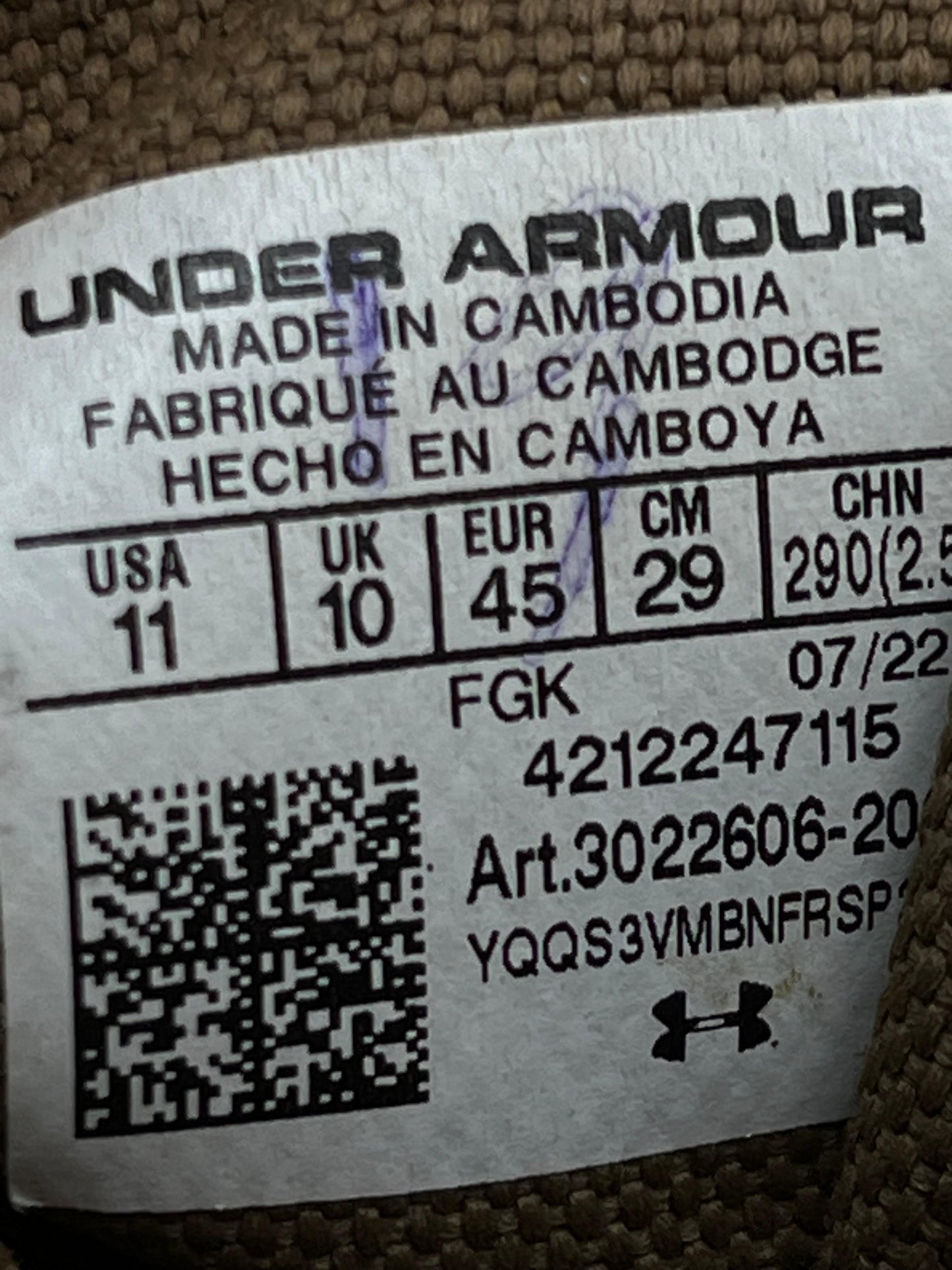 UNDER ARMOUR MIlitary Boots