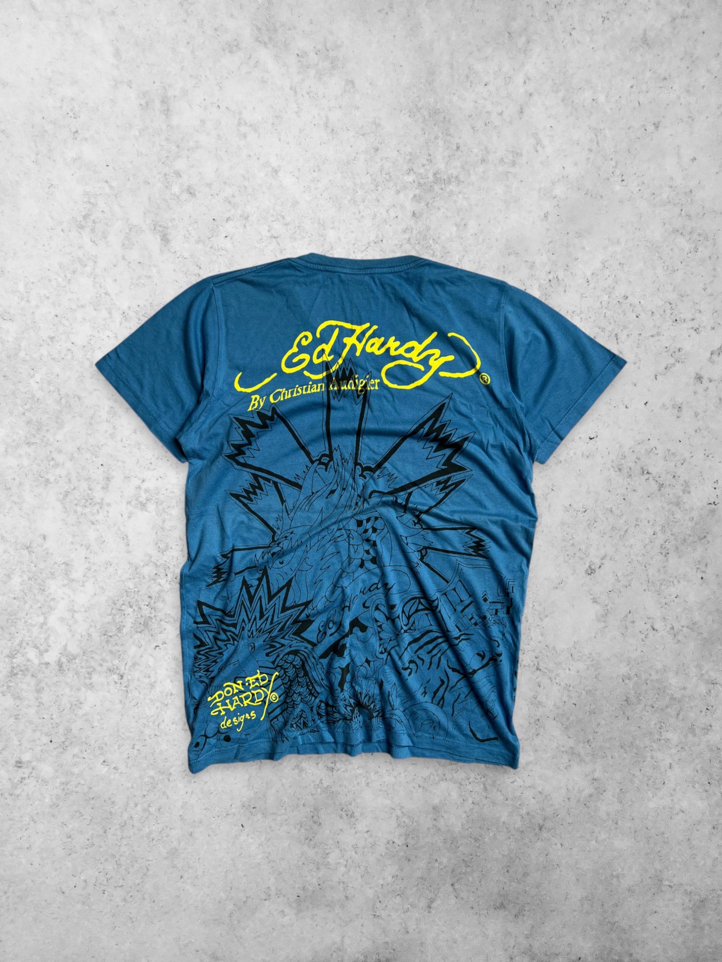 ED HARDY PHINESTONE WORK PRINTED Tee