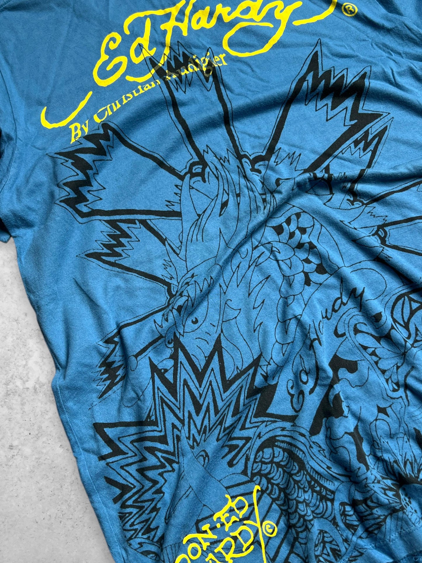 ED HARDY PHINESTONE WORK PRINTED Tee