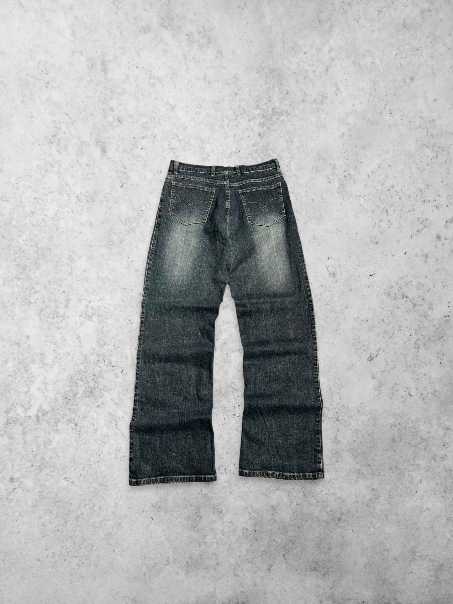 GIANI FEROTI WOMEN BAGGY DARK BLUE WASHED JEANS