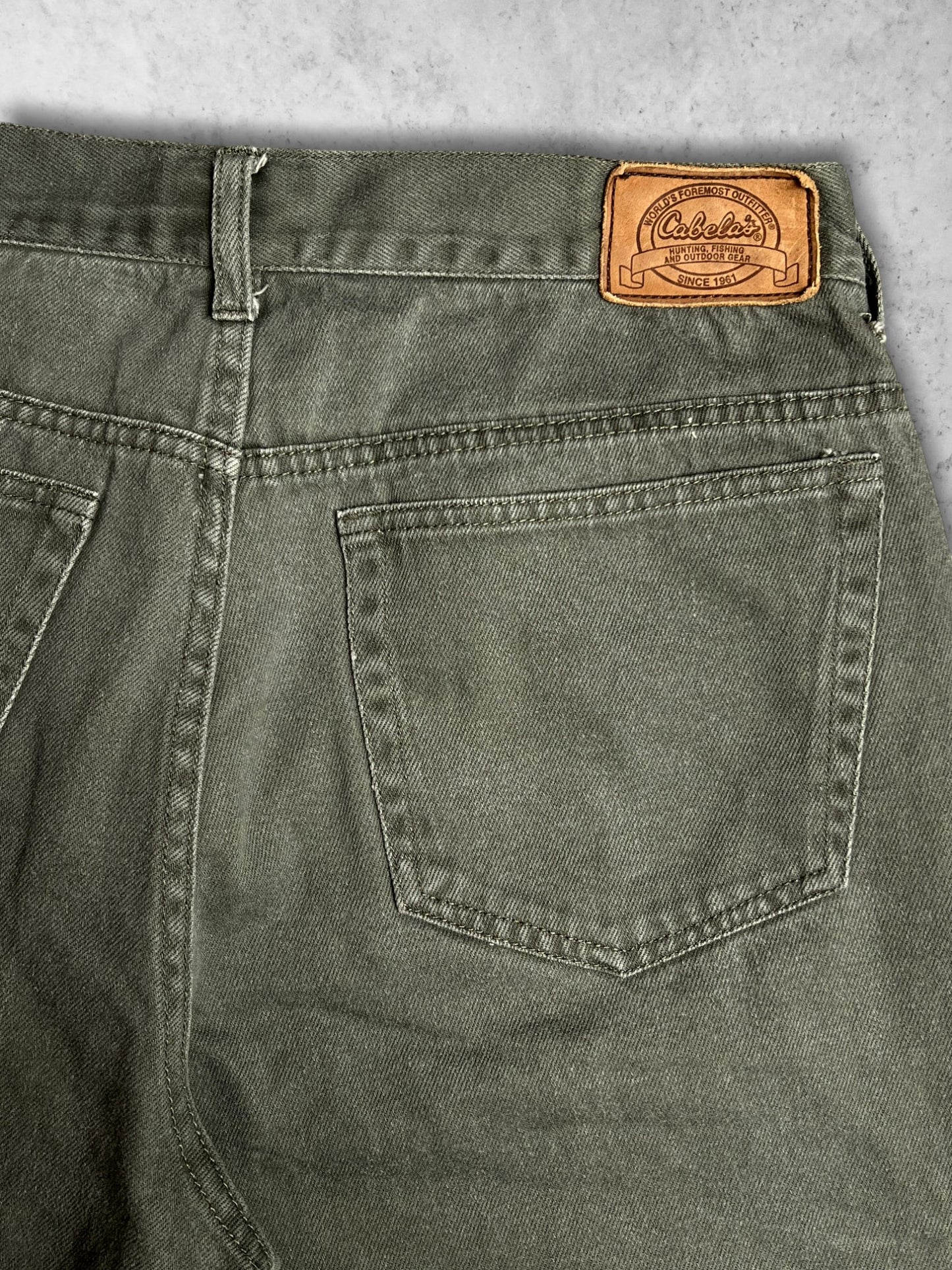 CABELA'S GREEN BAGGY JEANS