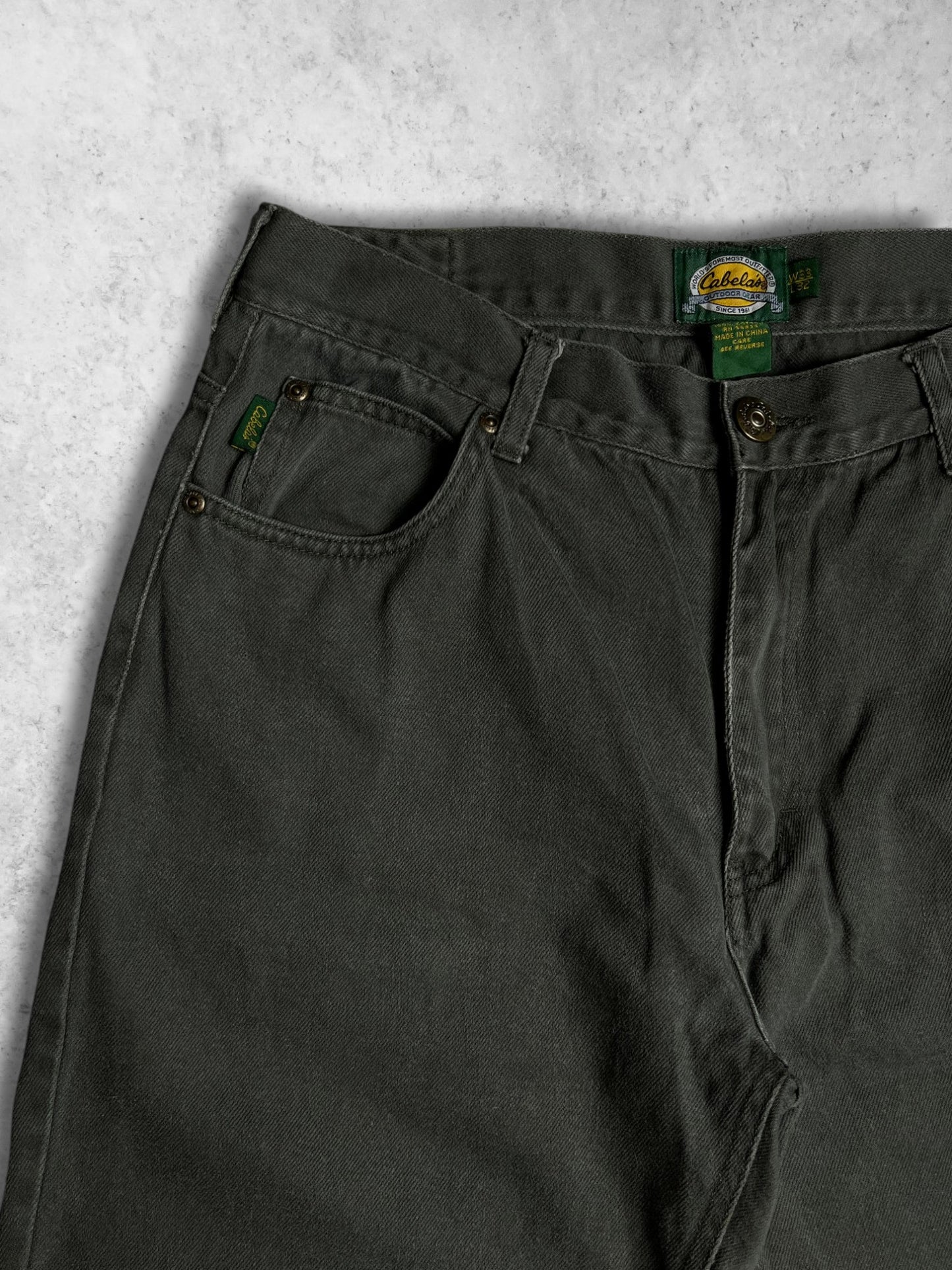 CABELA'S GREEN BAGGY JEANS