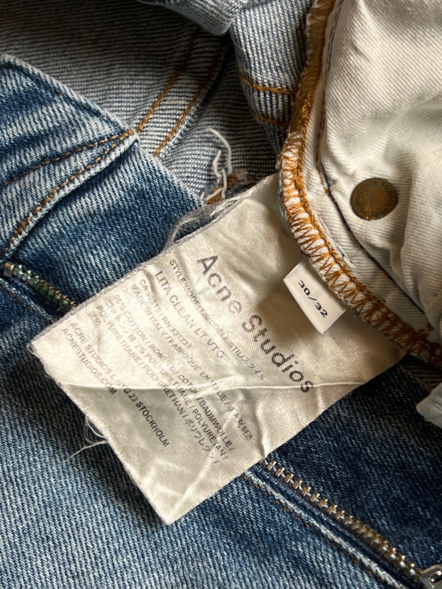 ACNE STUDIOS LT VTG BOOTCUT DENIM PANTS