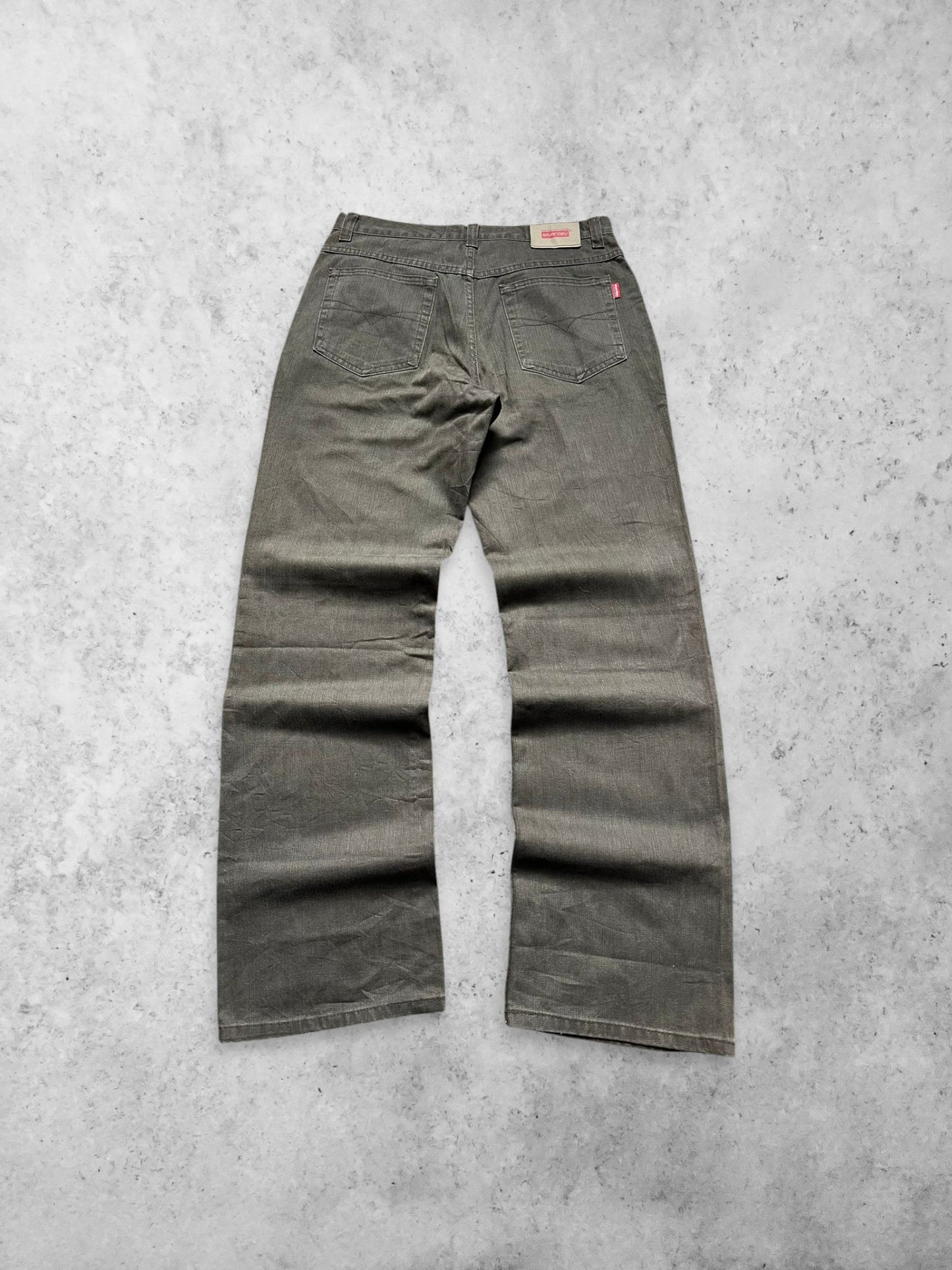 STANLEY DARK BROWNISH GREEN BAGGY JEANS