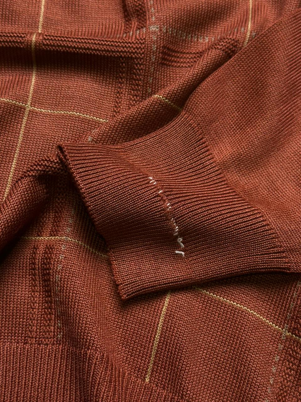 Crocodile Brown Knited Polo
