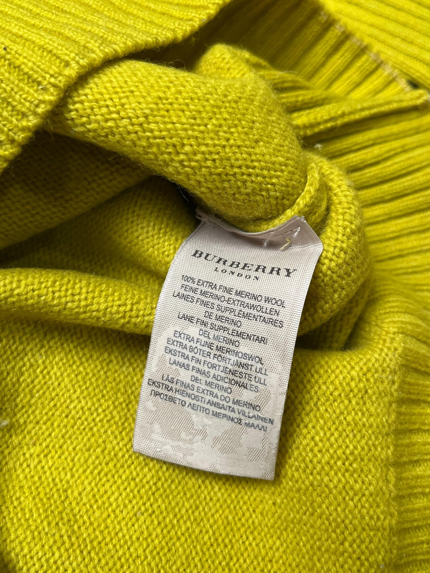Burberry Mustard Quarter Zipper