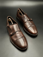 suit supply Double Monk Italian Made Leather Shoes - 42.5