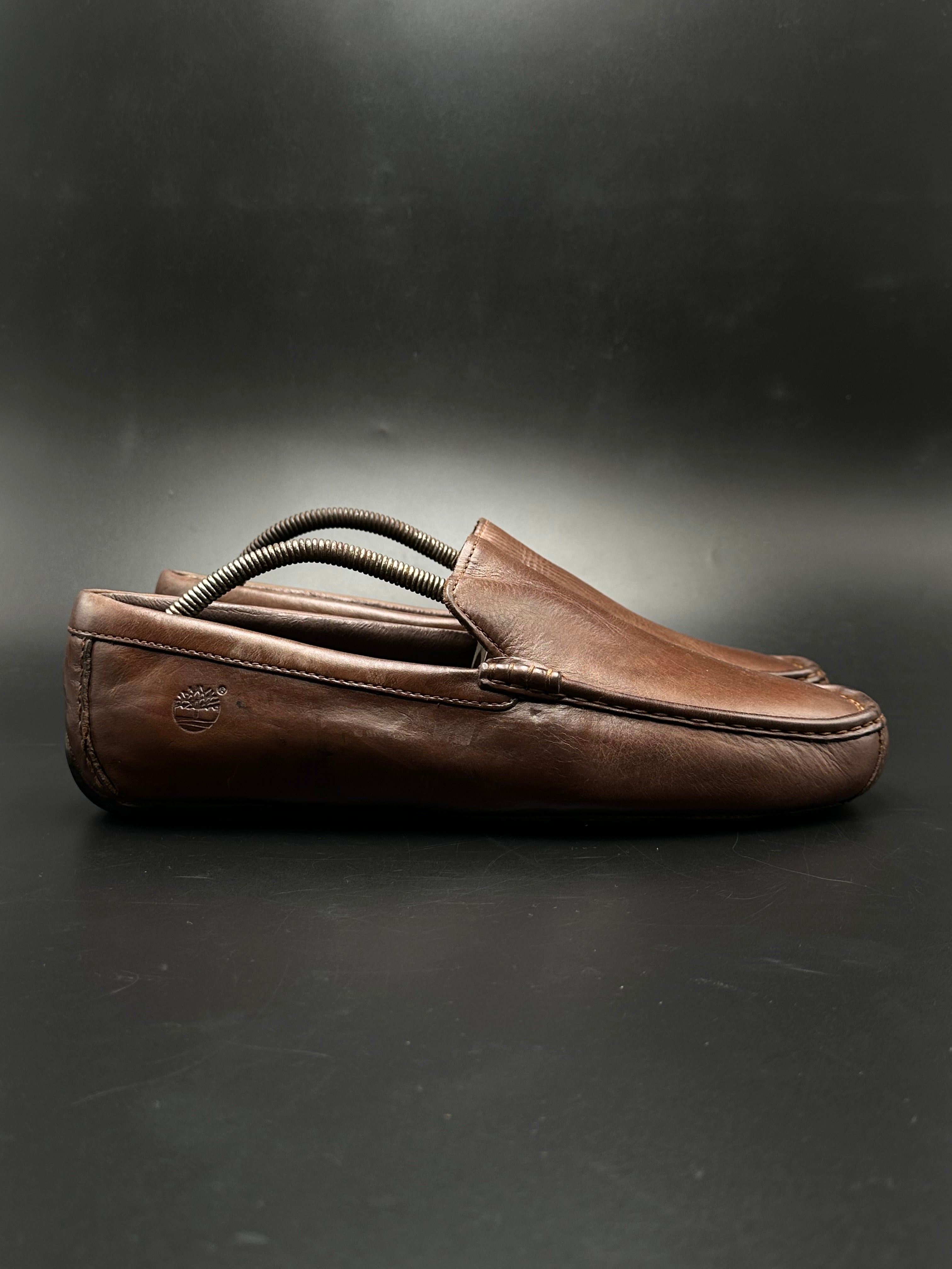 Timberland Brown Leather Driving Loafers - 43.5