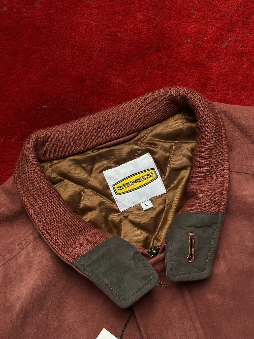 INTERMEZZO RELAXED SUEDE HARRINGTON JACKET - M