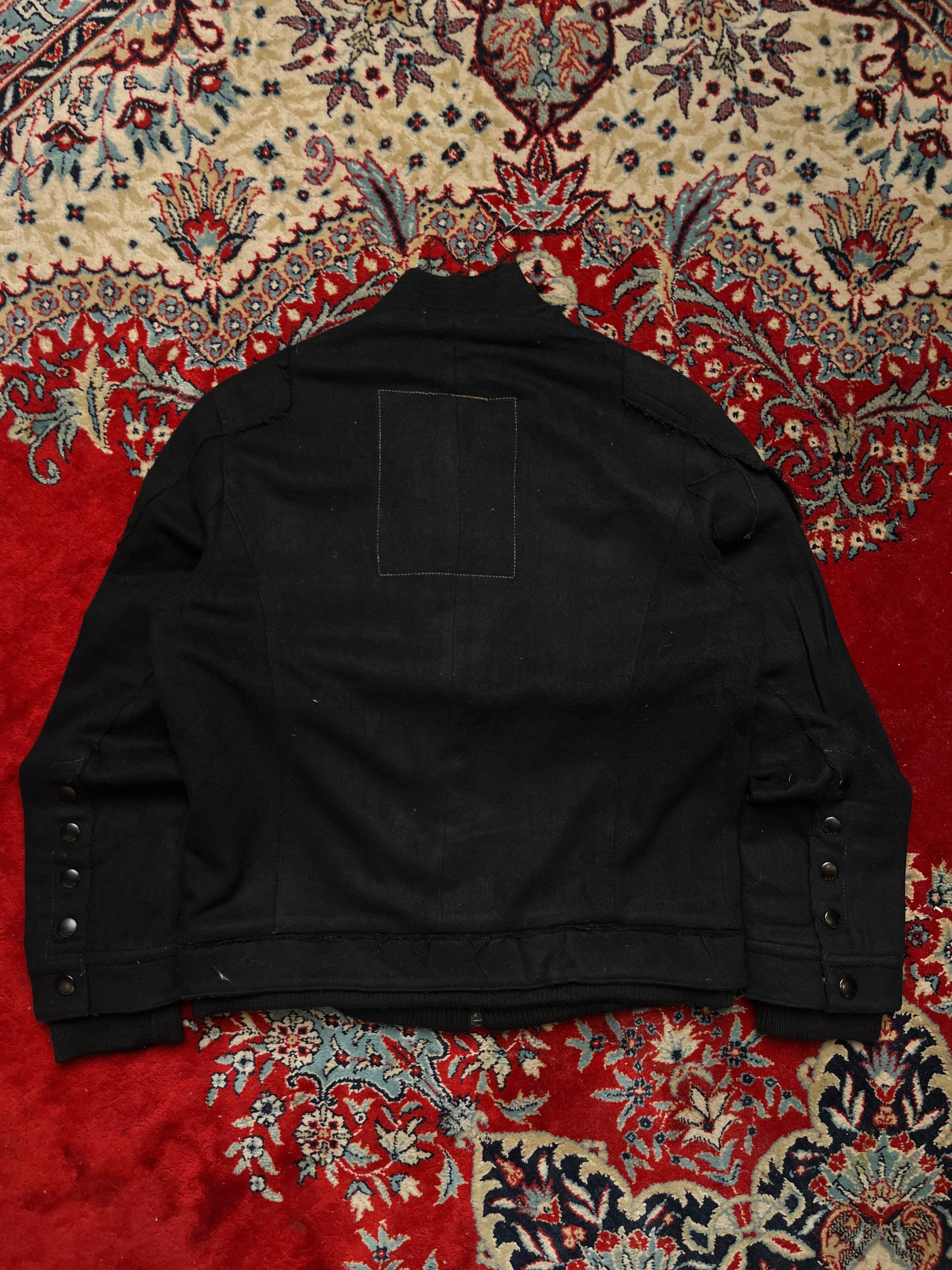 DOHC Black Wool Biker Jacket