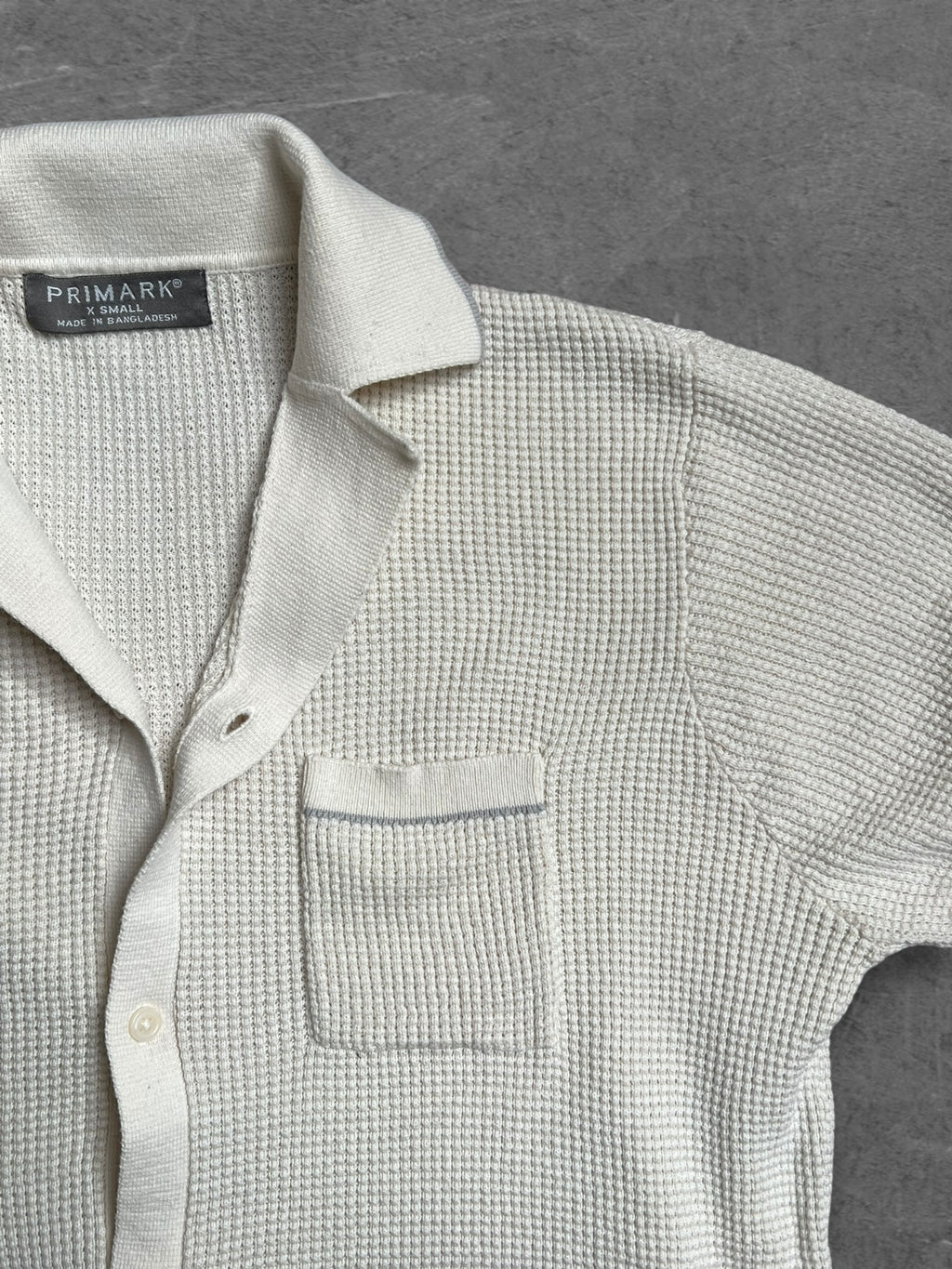 PRIMARK WAFFLE KNIT BUTTON DOWN