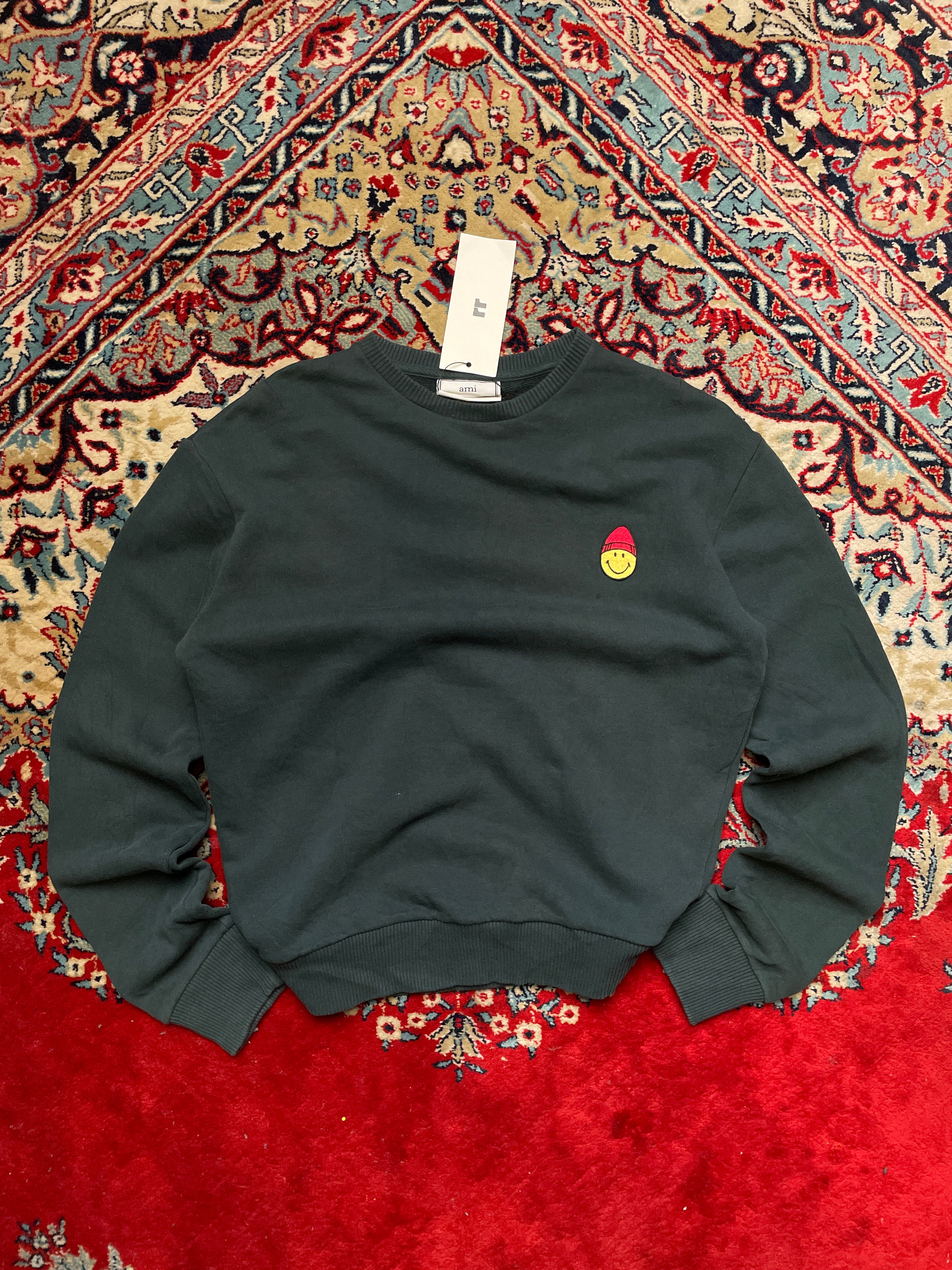 AMI RELAXED FIT CROPPED SWEATSHIRT