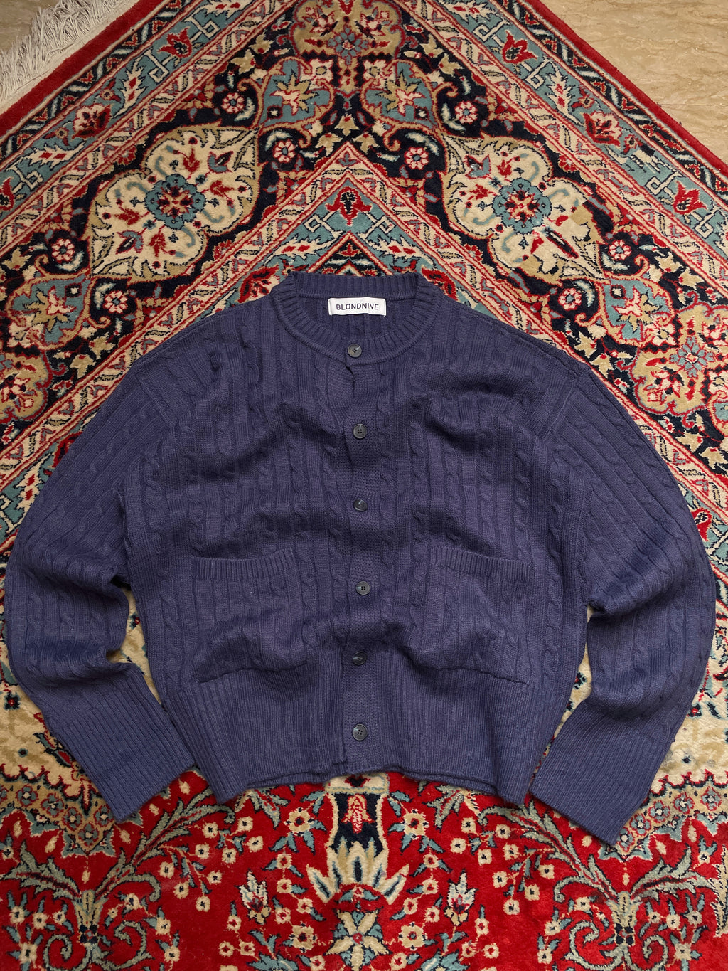 Blondnine Navy Cardigan Sweater