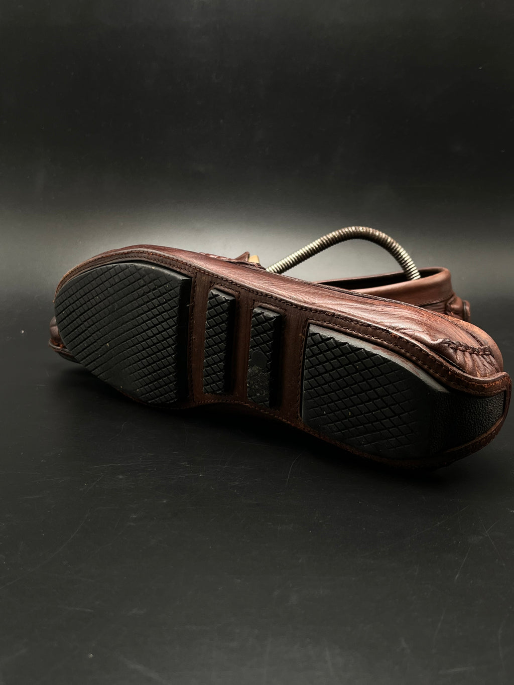BROWN LEATHER PENNY LOAFER DRIVING MOC SLIP ON SHOES