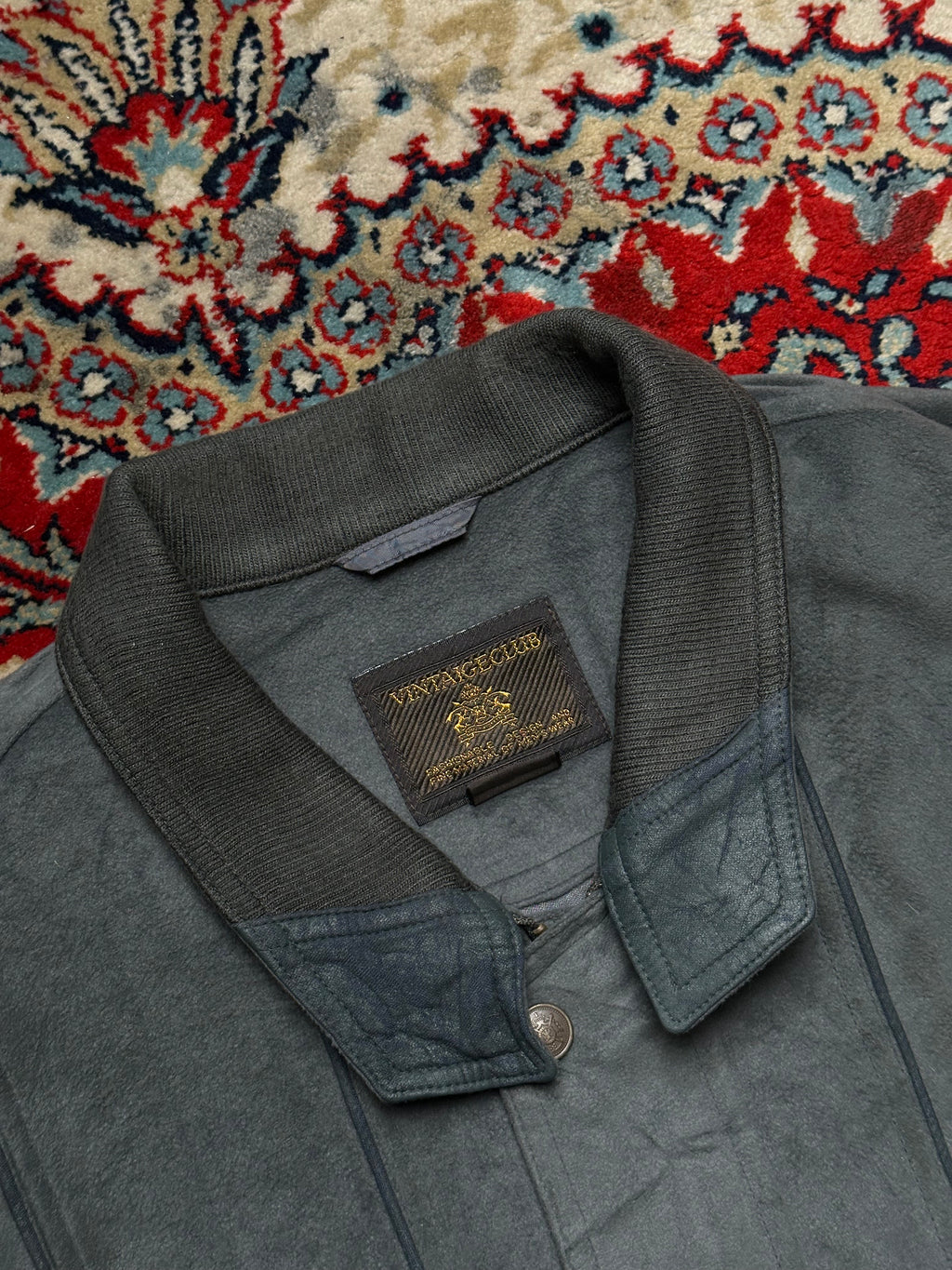 VINTAGE CLUB RELAXED HARRINGTON SUEDE JACKET