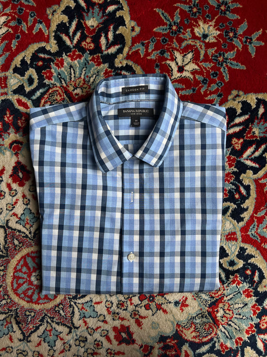 BANANA REPUBLIC TEXTURED CASUAL BUTTON DOWN SHIRT
