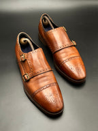 Cole Haans Grandos Double Monk Strap Leather Shoes - 45