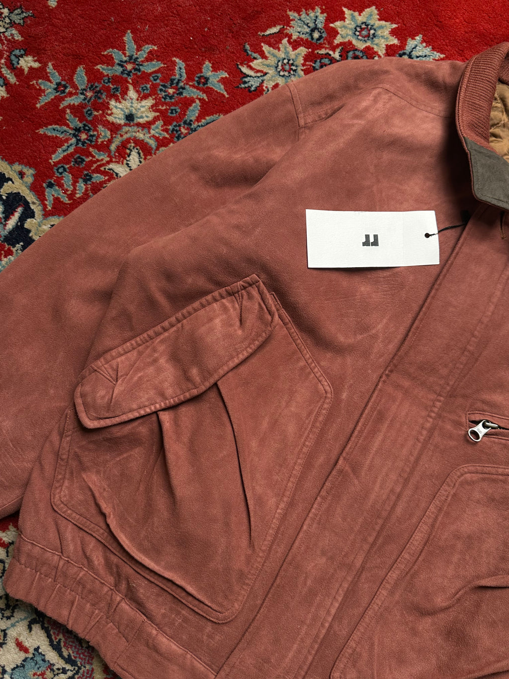INTERMEZZO RELAXED SUEDE HARRINGTON JACKET - M