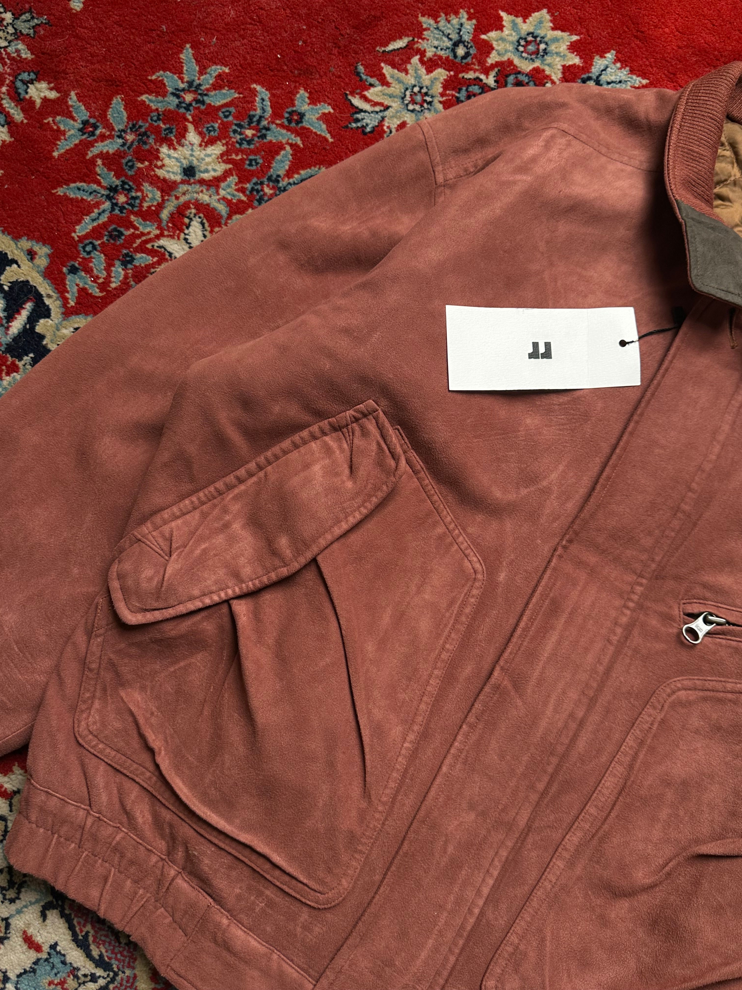 INTERMEZZO RELAXED SUEDE HARRINGTON JACKET - M