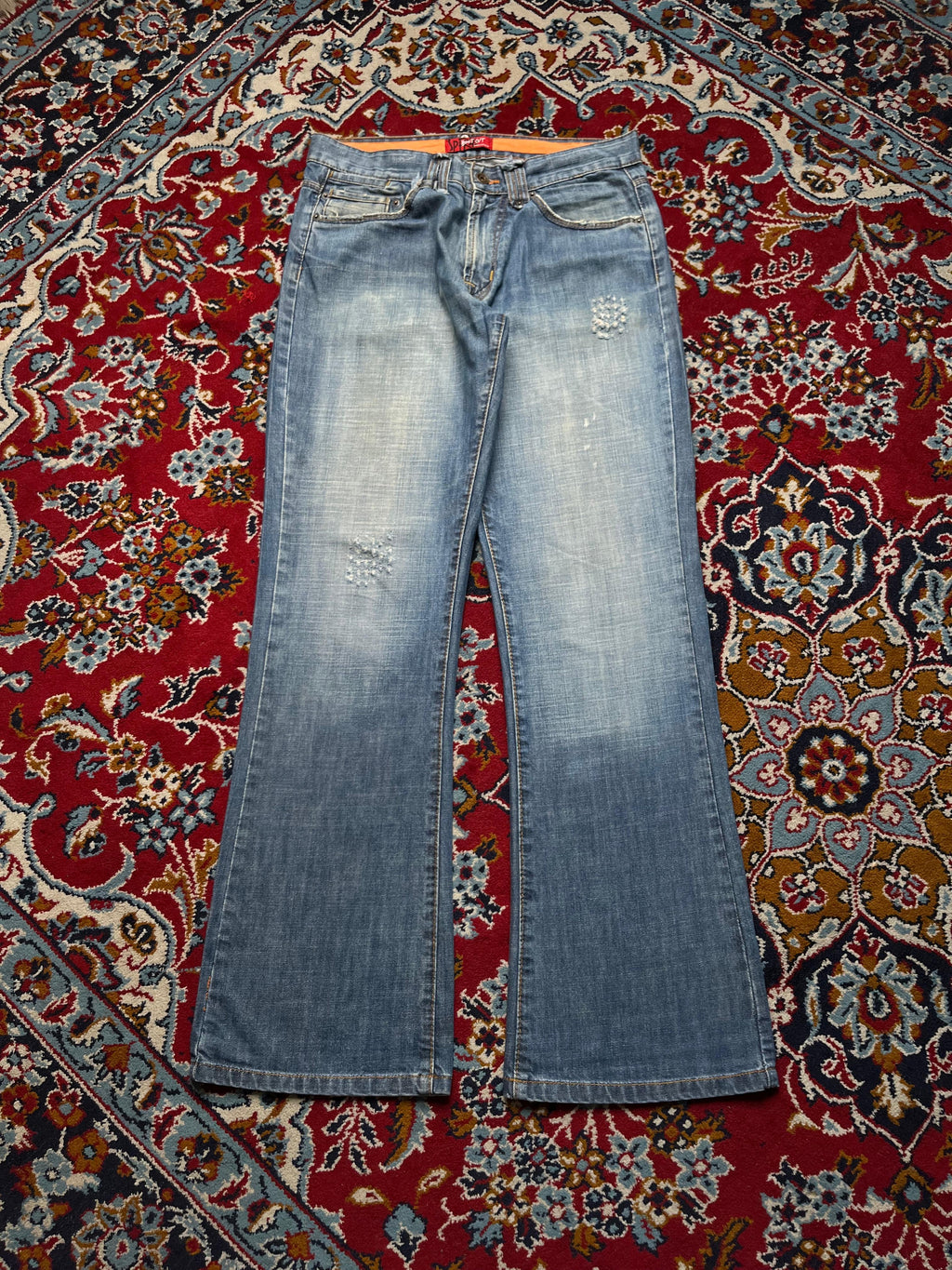 Vintage Springfield Distressed Flap Pocket Bootcut Jeans – 32