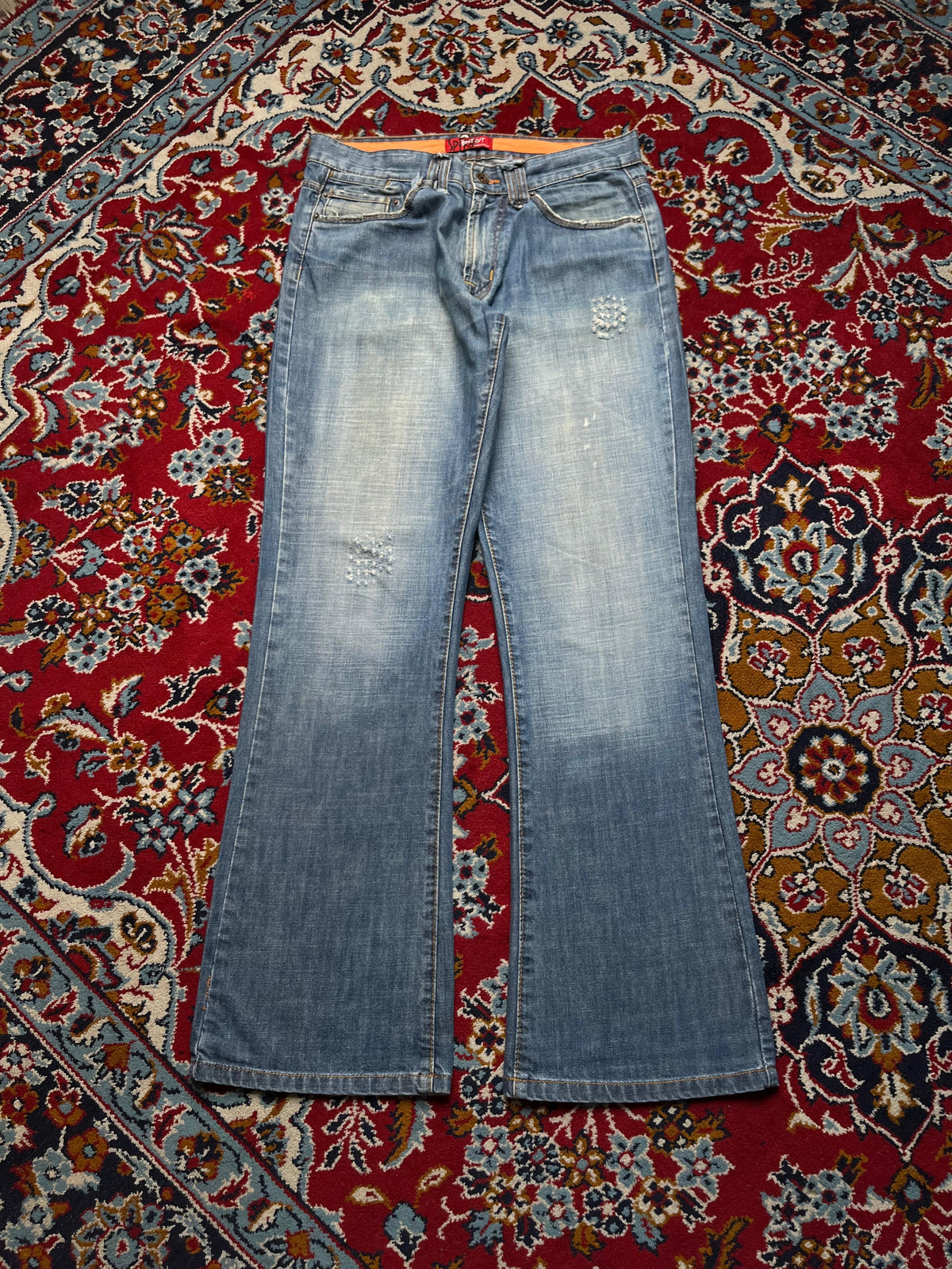Vintage Springfield Distressed Flap Pocket Bootcut Jeans – 32