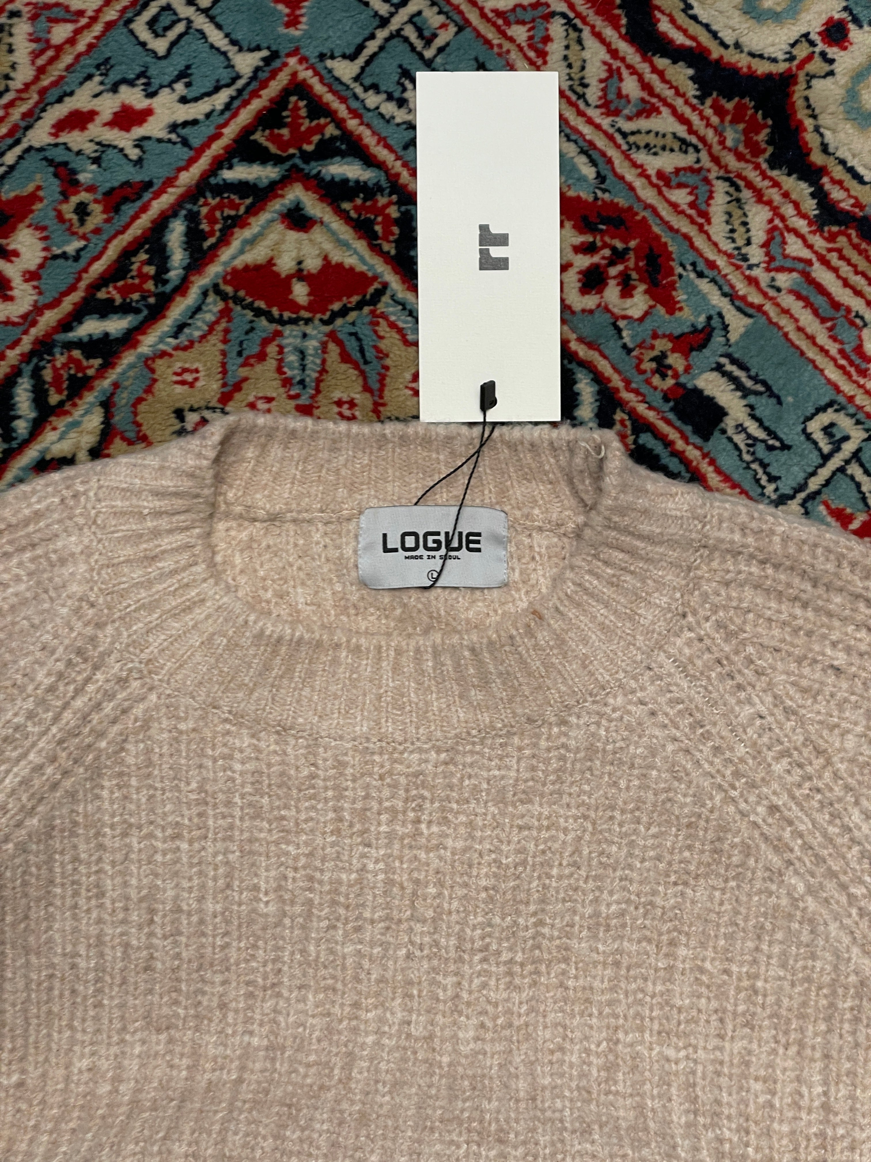 Logue Beige RELAXED KNITTED SWEATER