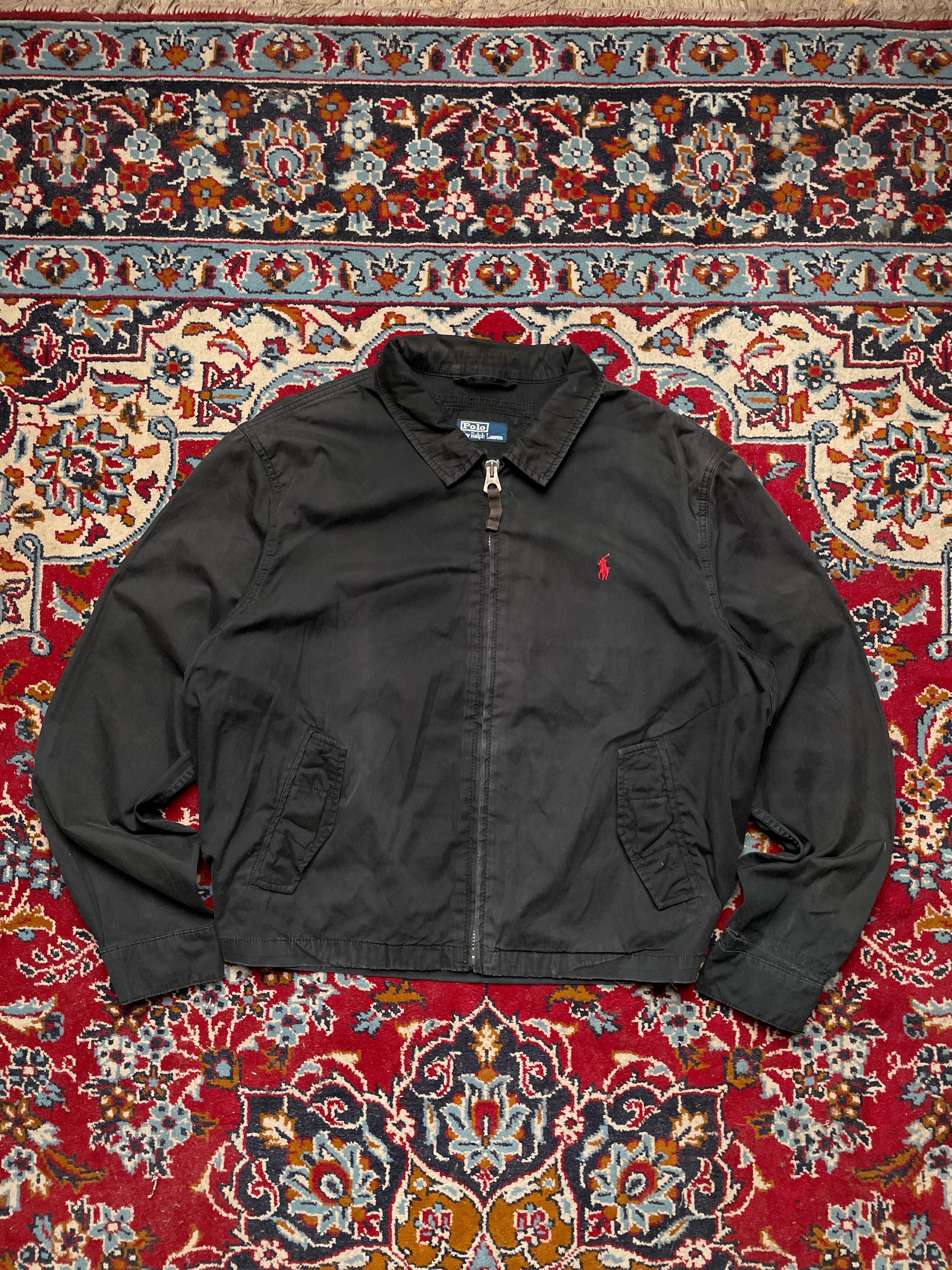 Polo Ralph Lauren Vintage Black Harrington Jacket - L