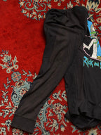 vtg RICK AND MORTY BLACK GRAPHIC full sleeve SHIRT - M