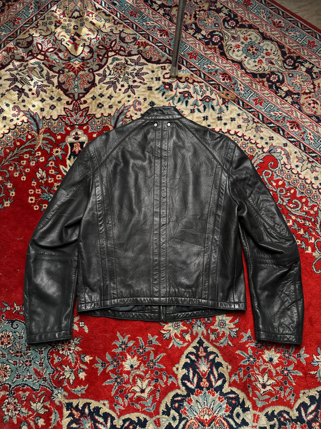 HUGO BOSS SLIM FIT LEATHER BIKER JACKET