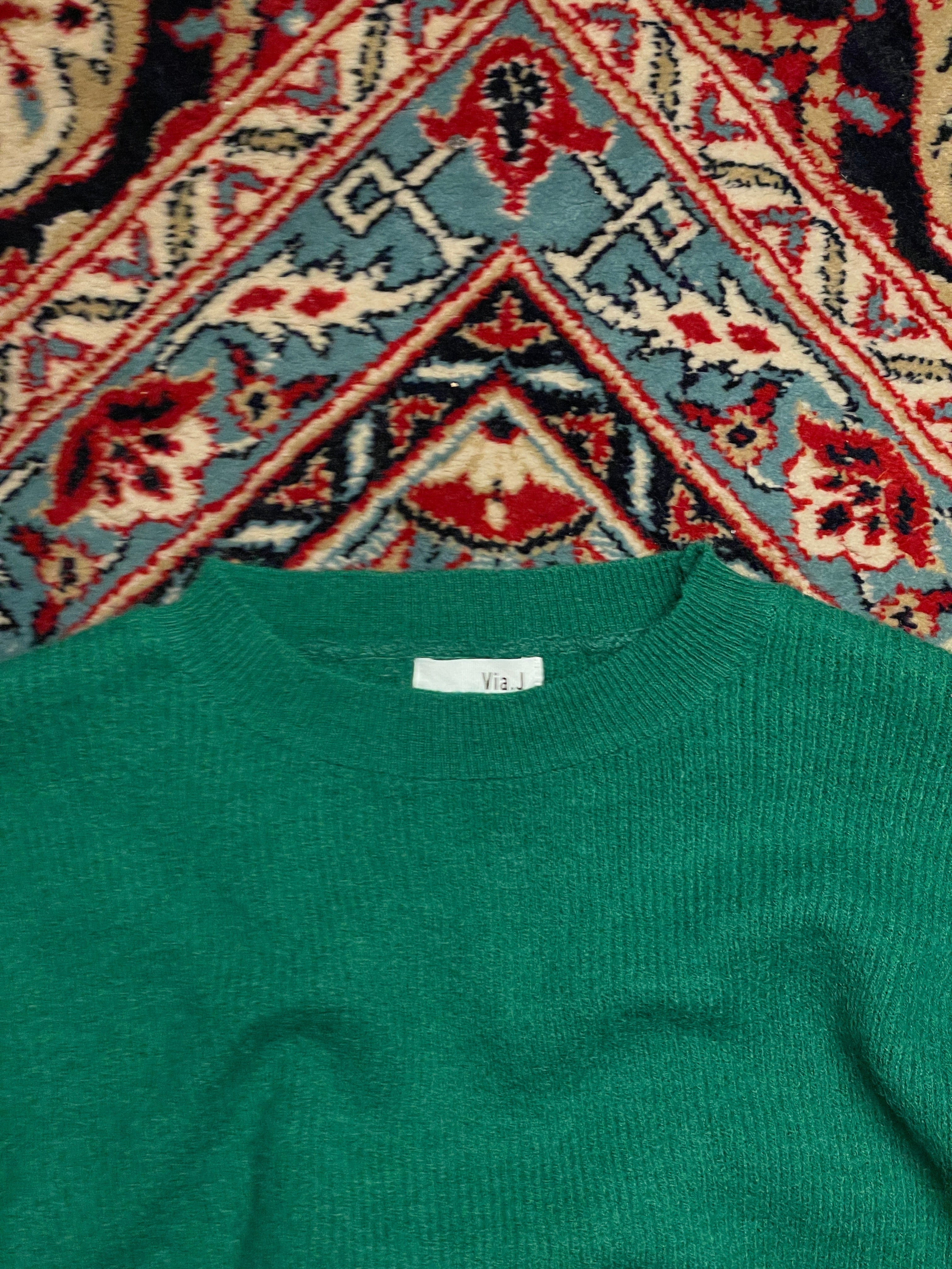 Via. J Green Knitted Sweater