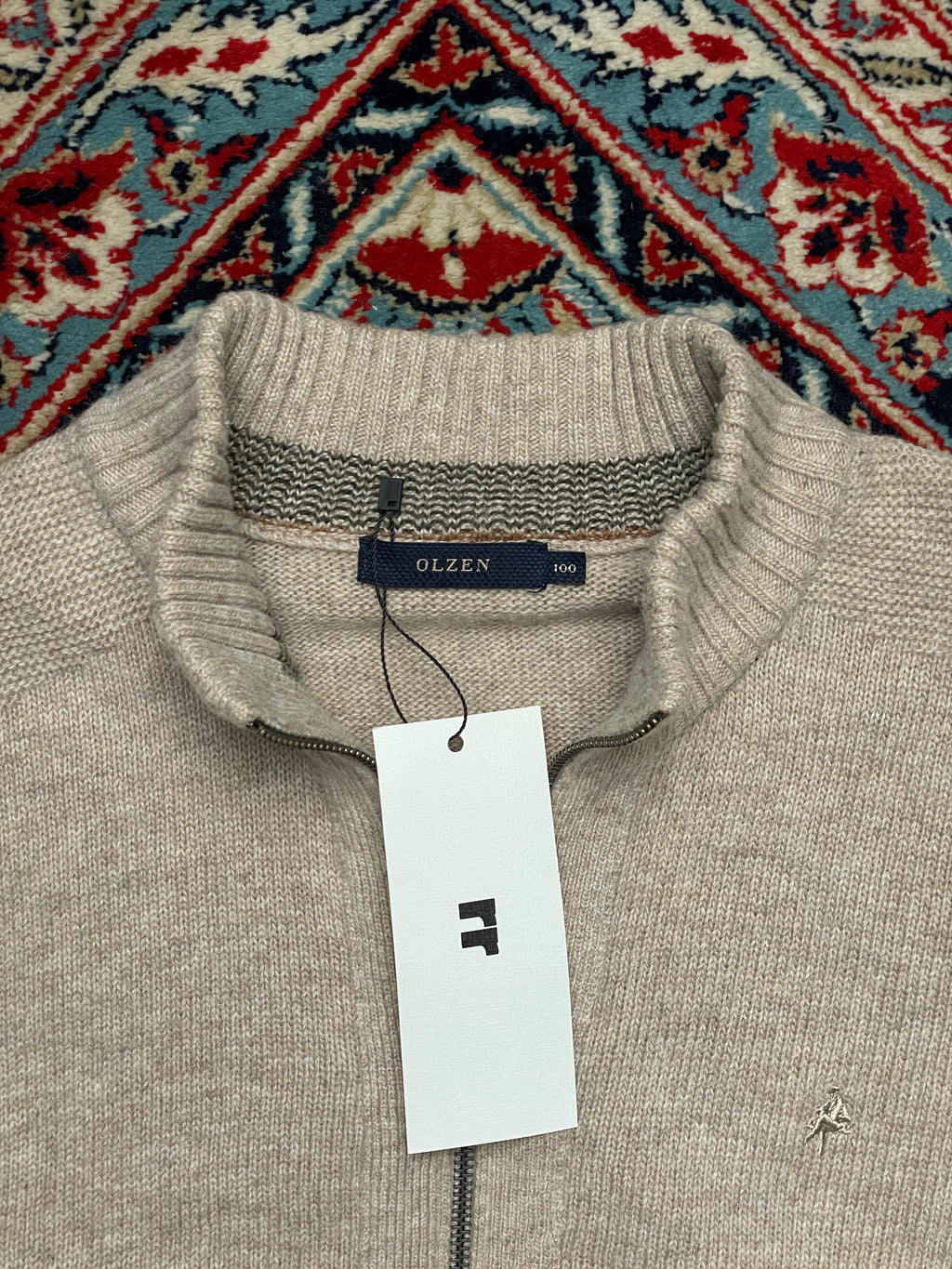 Olzen KNITTED DUAL ZIPPER CARDIGAN