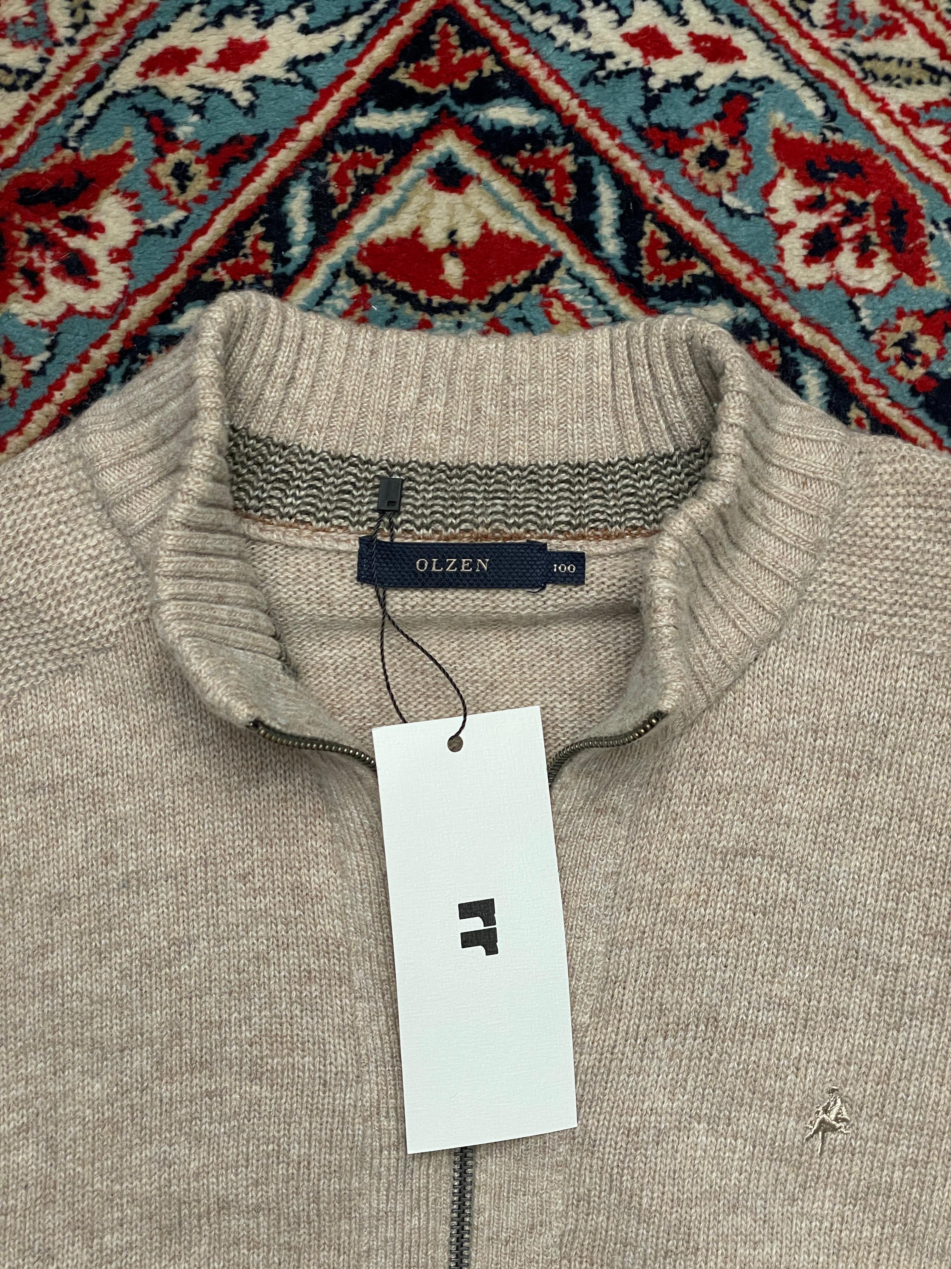 Olzen KNITTED DUAL ZIPPER CARDIGAN