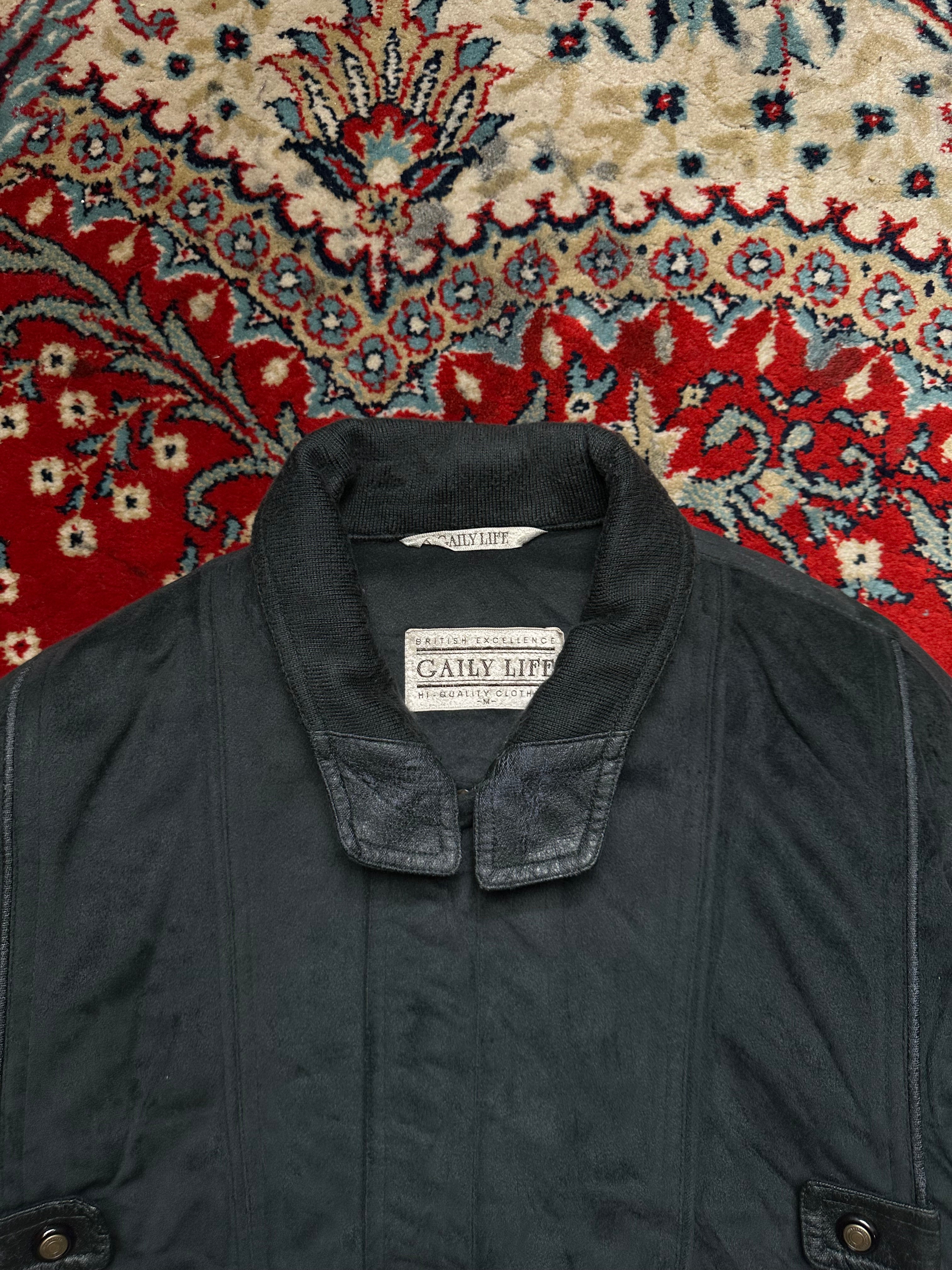 GAILY LIFE RELAXED BOXY SUEDE HARRINGTON JACKET