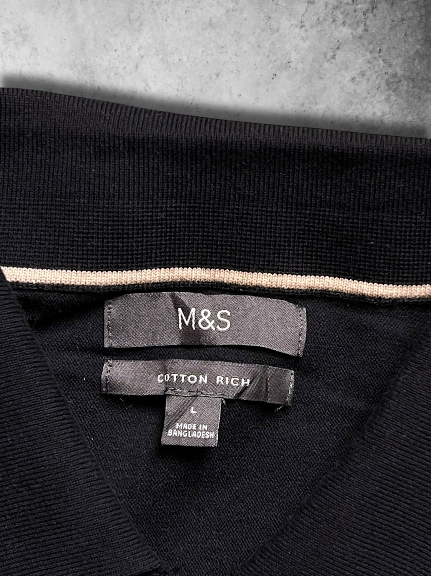 MARKS & SPENCER FULL SLEEVE KNITTED POLO