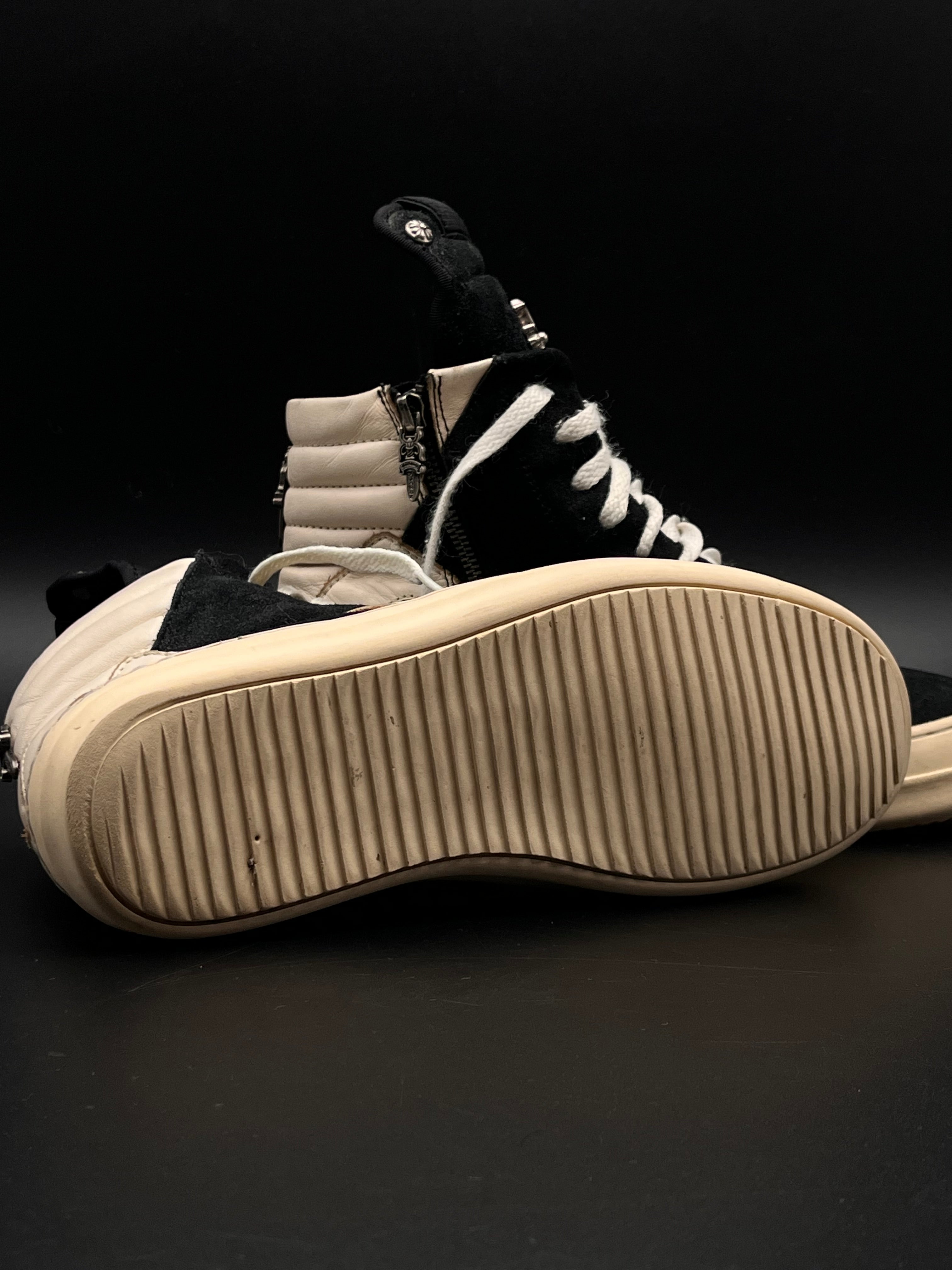 RICK OWENS X CHROME HEARTS GEOBASKETS SUEDE/LEATHER
